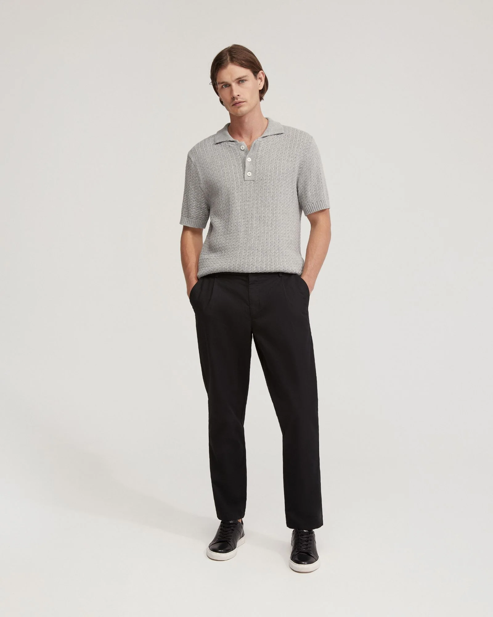 Harrison Cable Knit Polo - Image 8