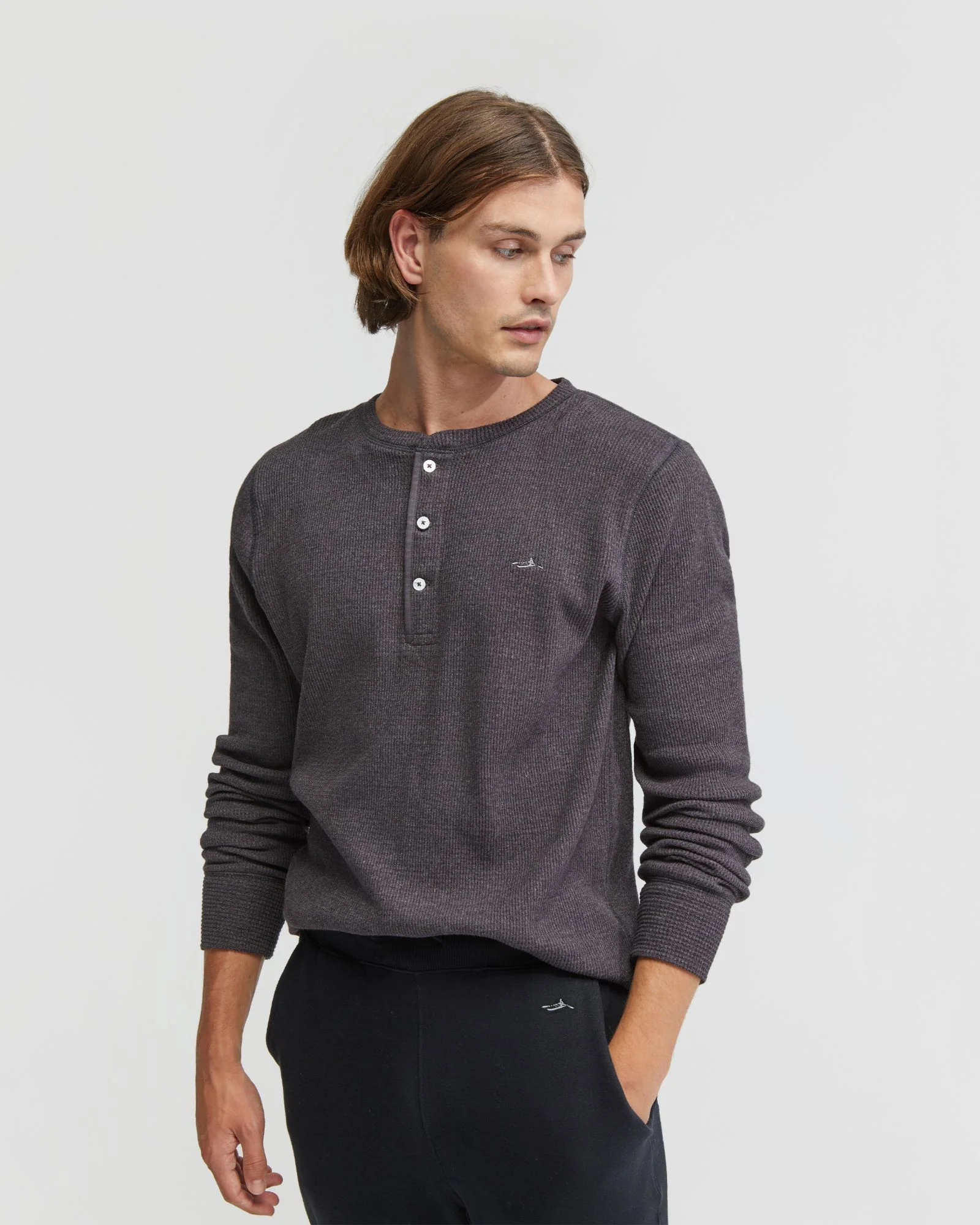Henry Organic Cotton Waffle Long Sleeve Tee - Image 8