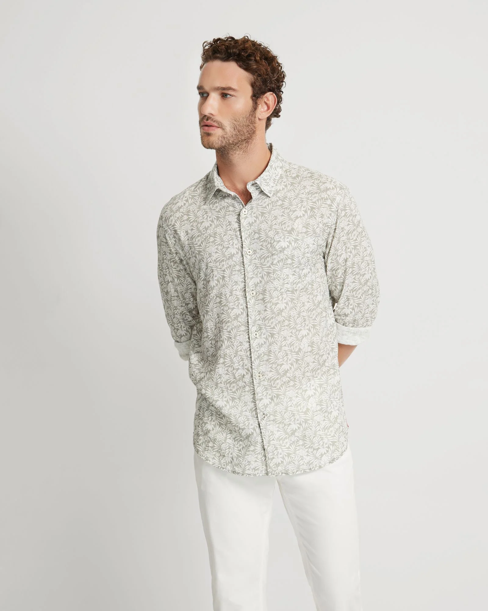 Holloway Linen Blend Printed Shirt - Image 4