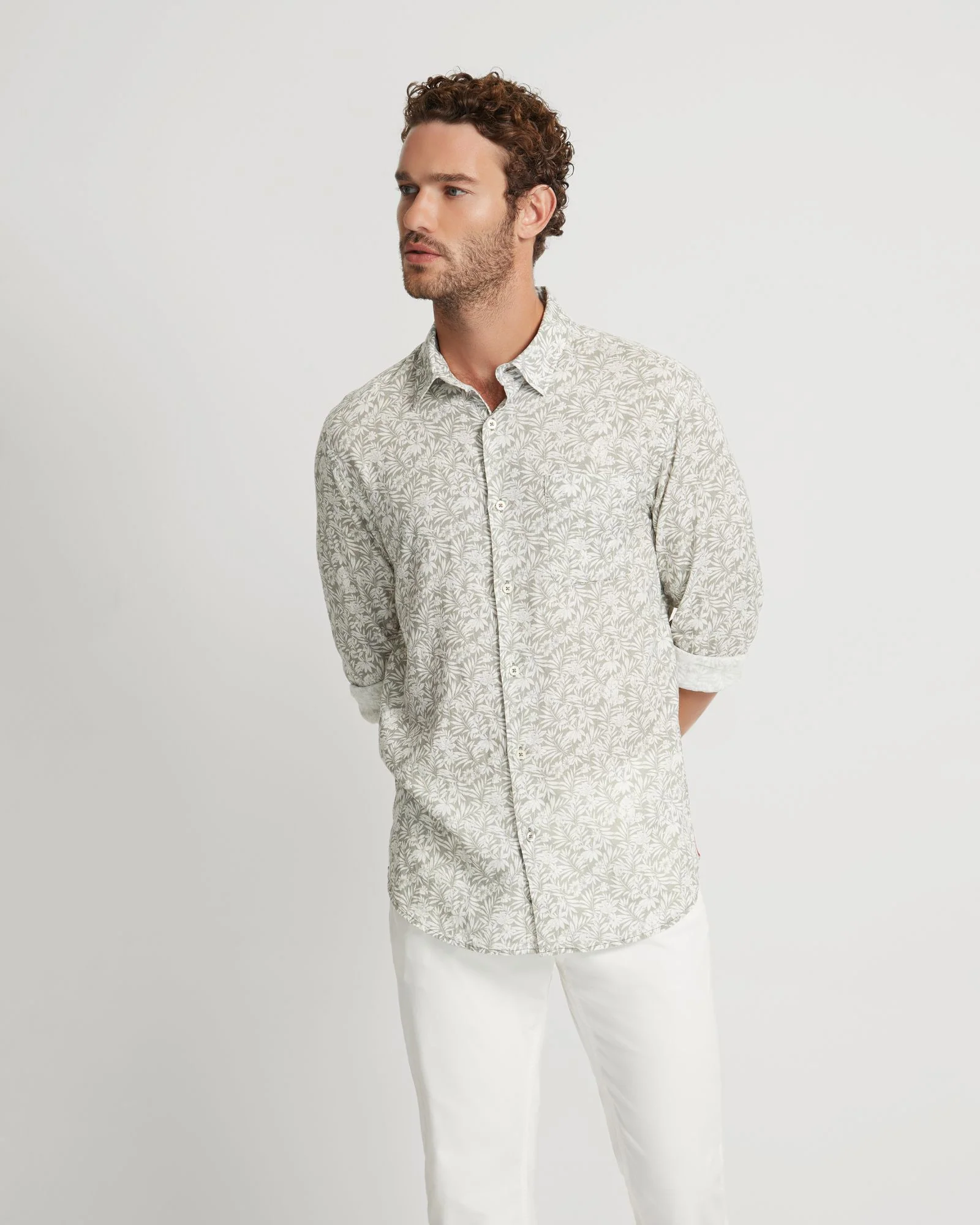 Holloway Linen Blend Printed Shirt - Image 5