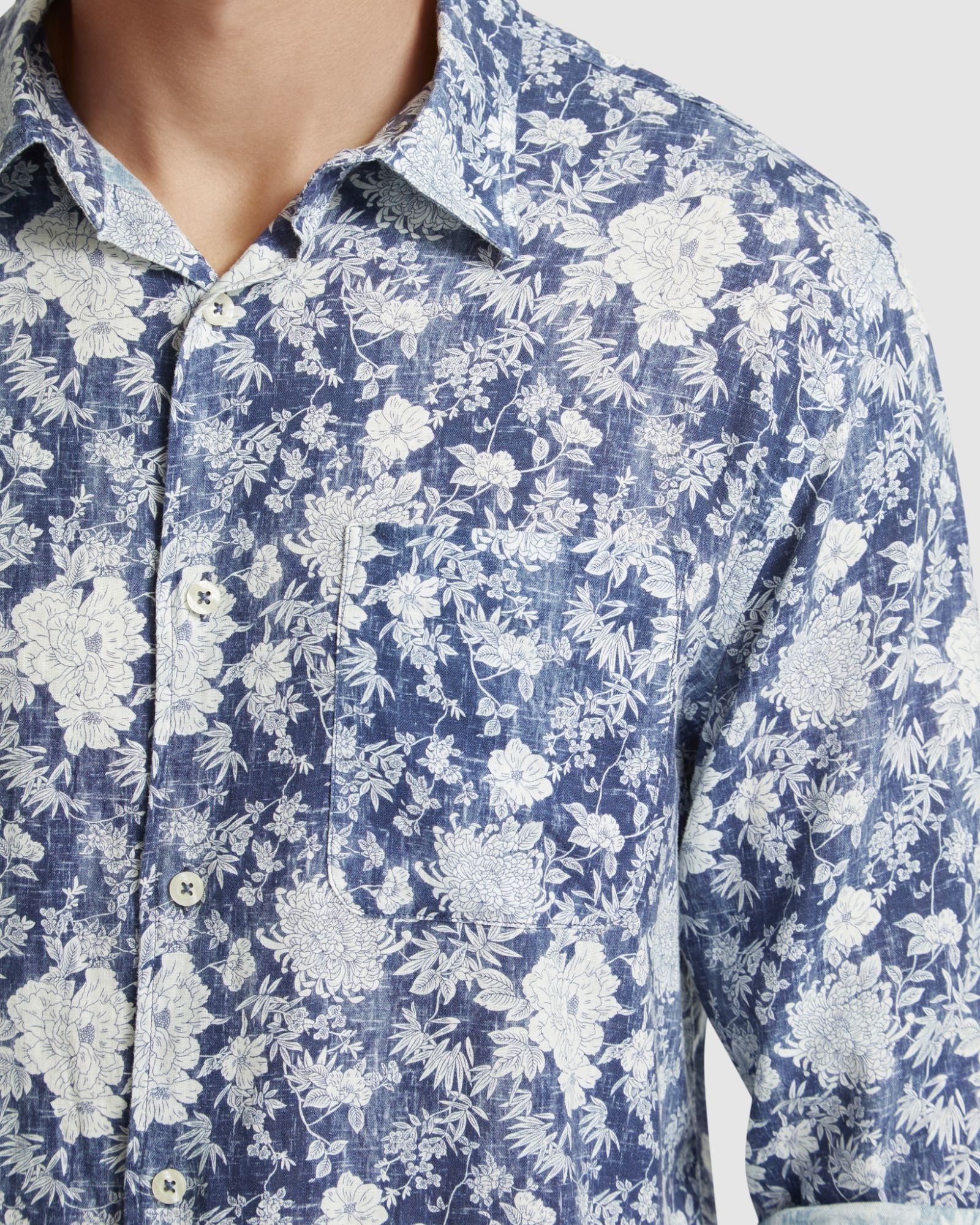 Holloway Linen Blend Printed Shirt - Image 6