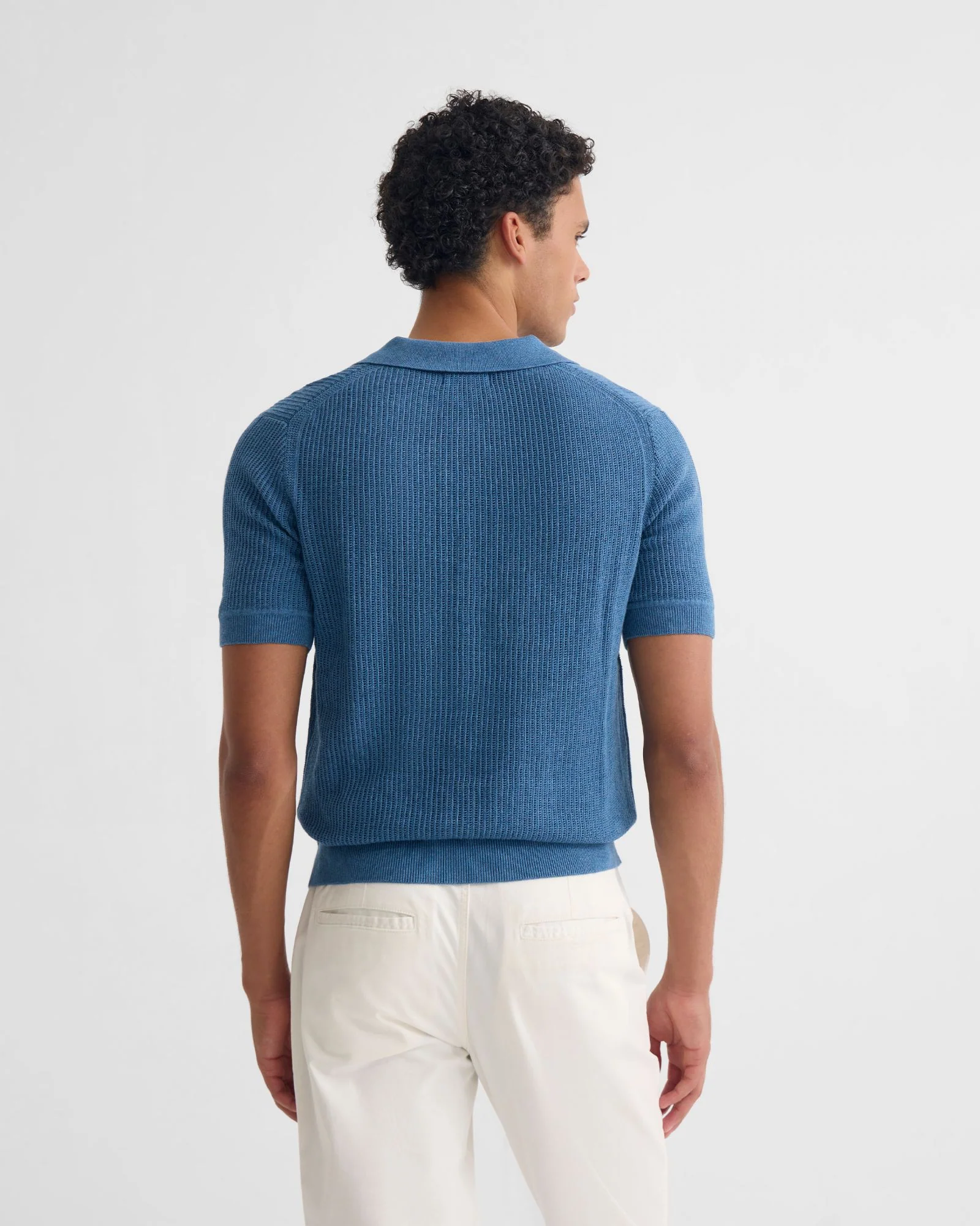 Huck Lined Knitted Polo - Image 4