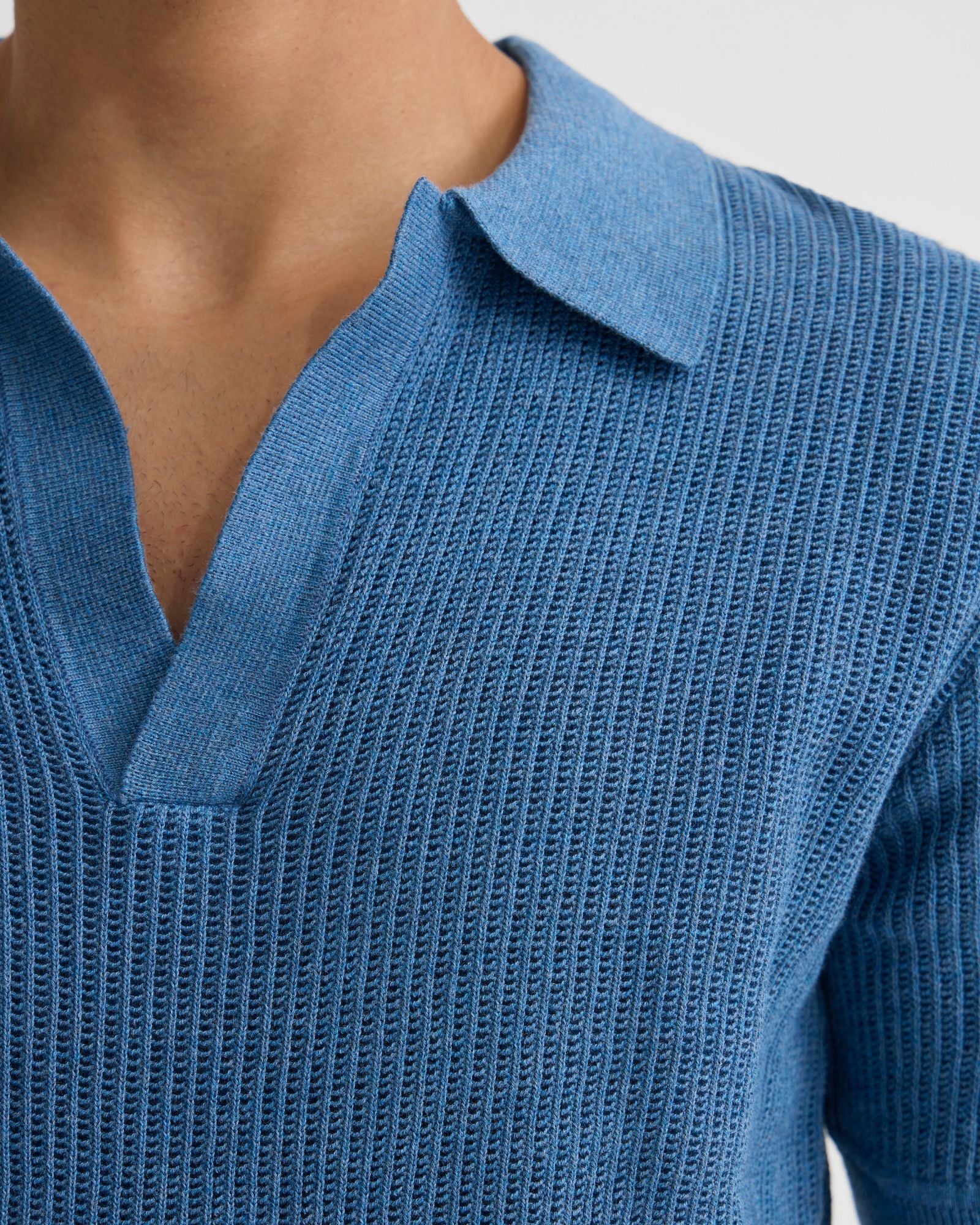 Huck Lined Knitted Polo - Image 7