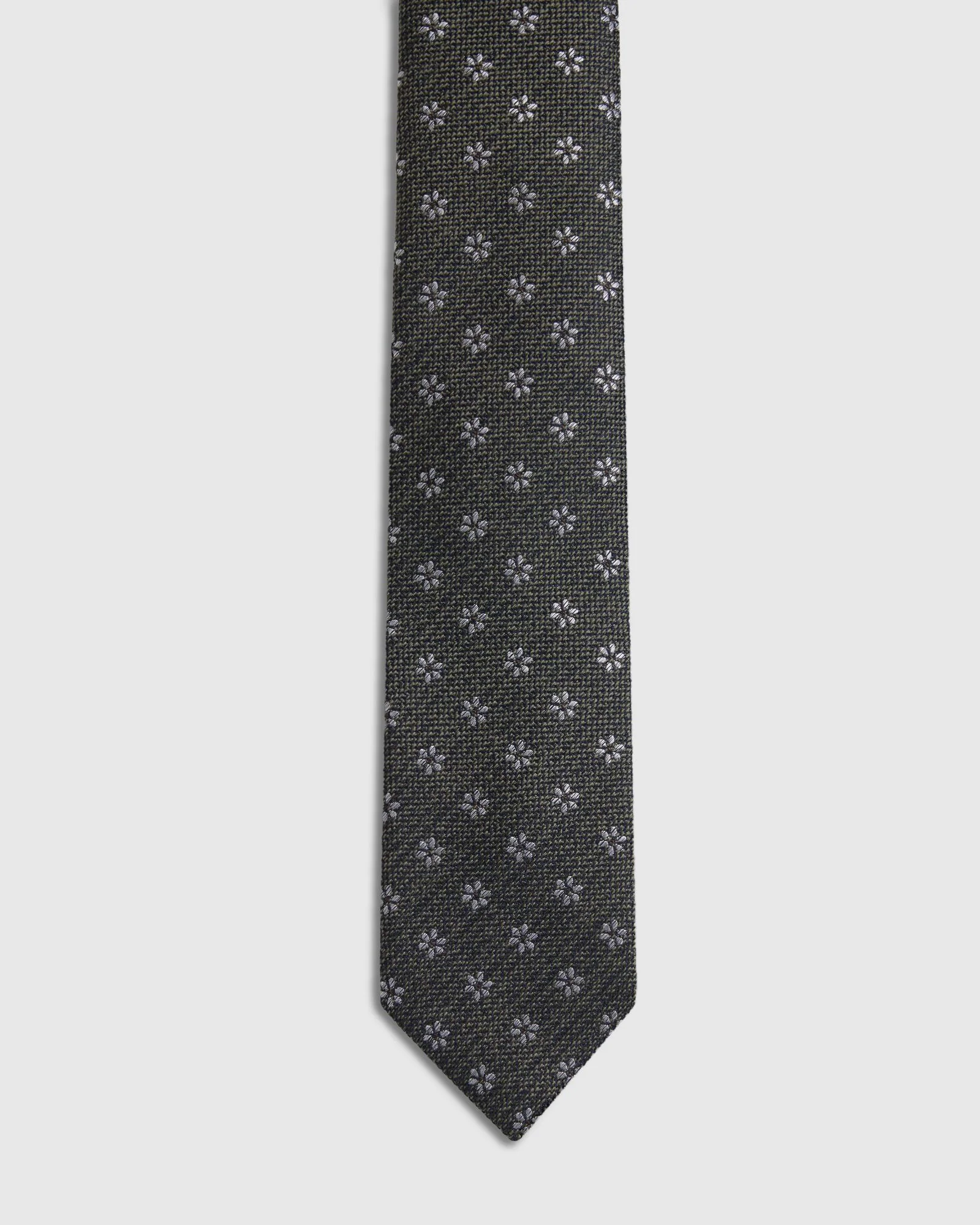 Isaac Ditsy 7Cm Silk/Wool Tie - Image 4