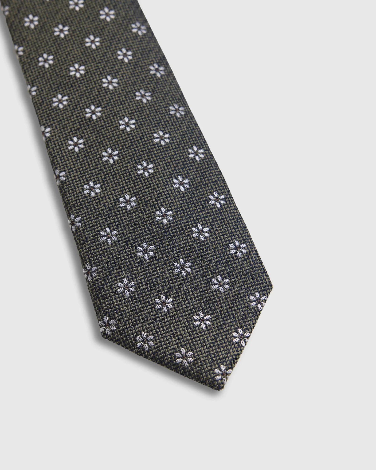 Isaac Ditsy 7Cm Silk/Wool Tie - Image 6