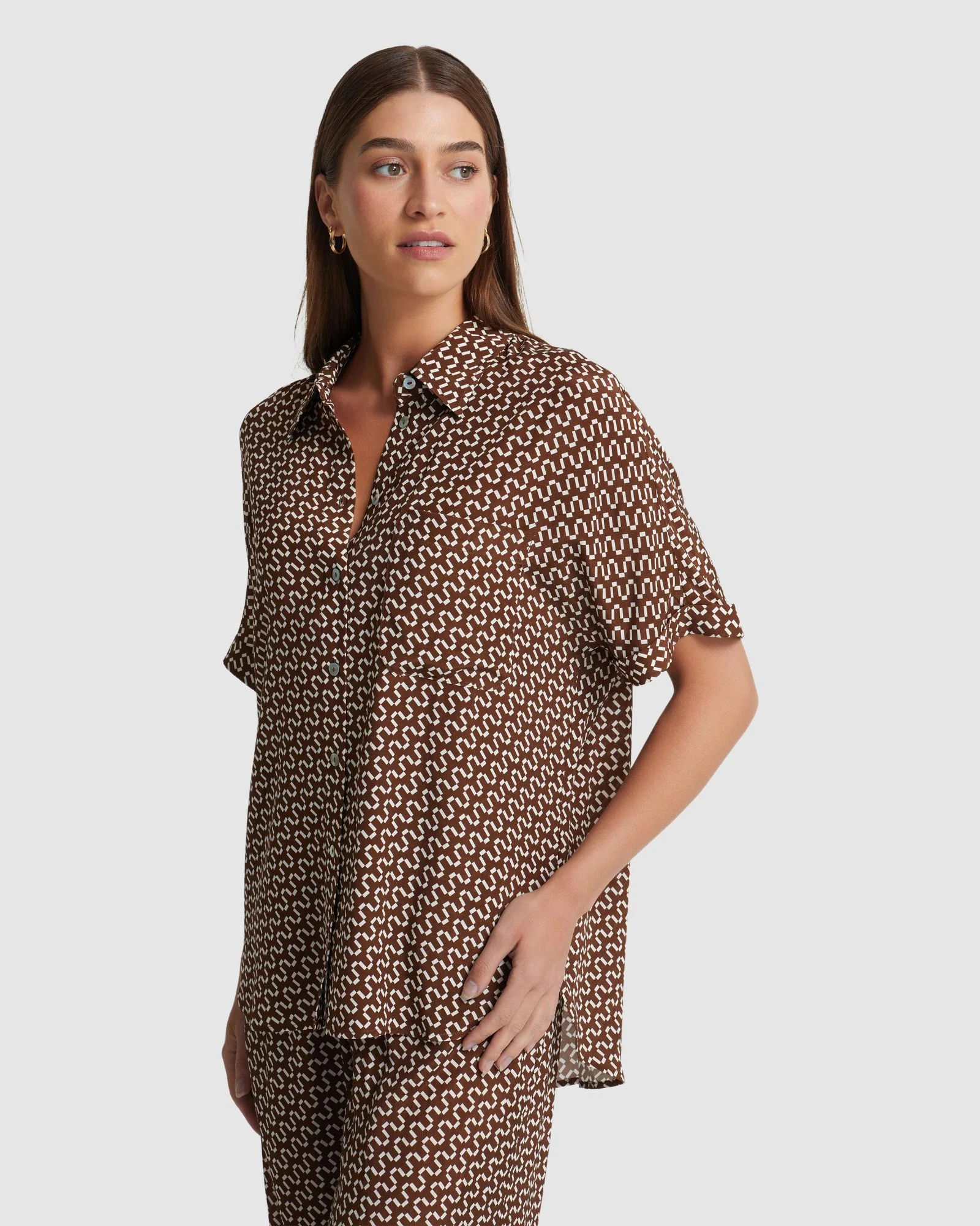 Jasmine Zigzag Short Sleeve Shirt - Image 2