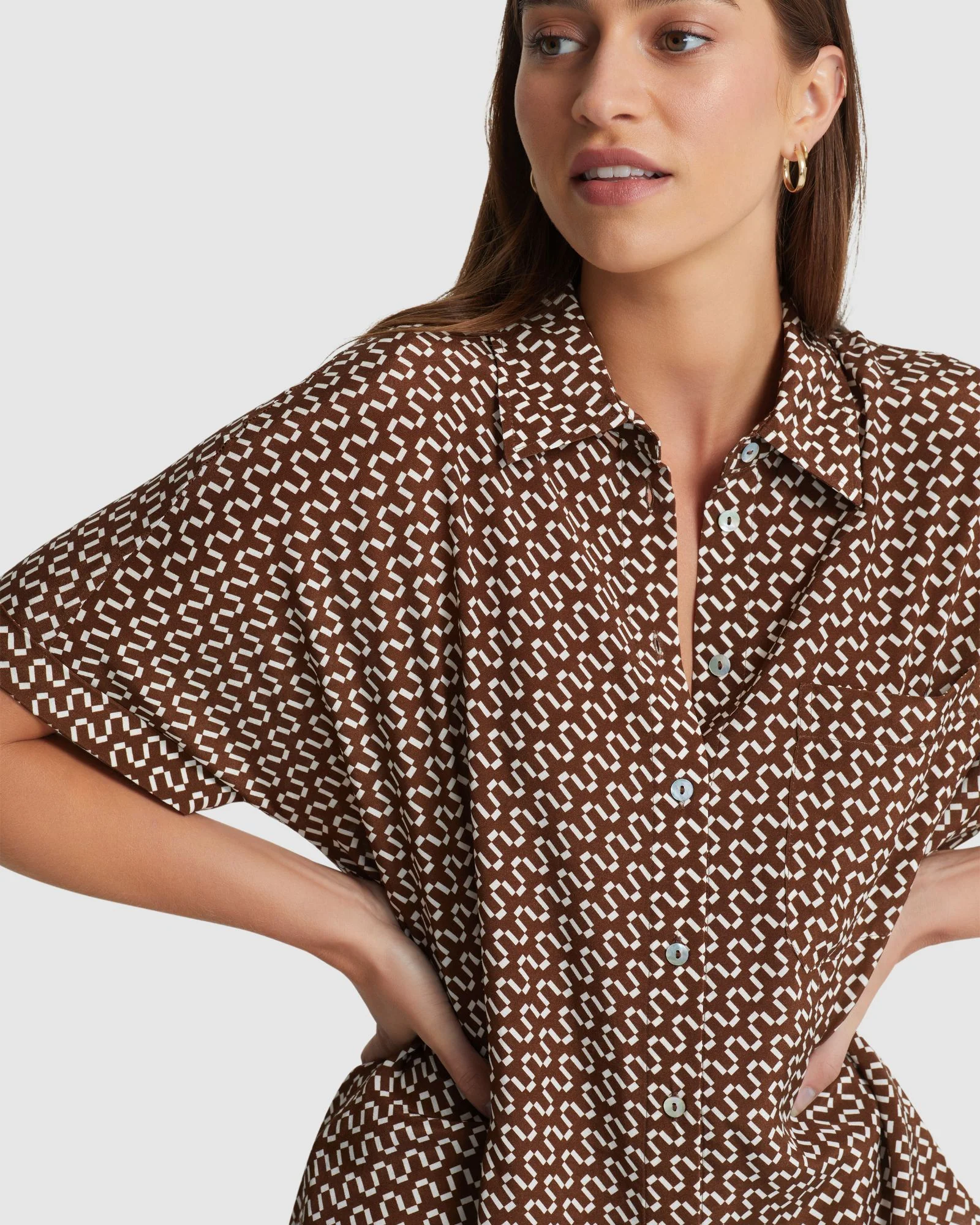 Jasmine Zigzag Short Sleeve Shirt - Image 4