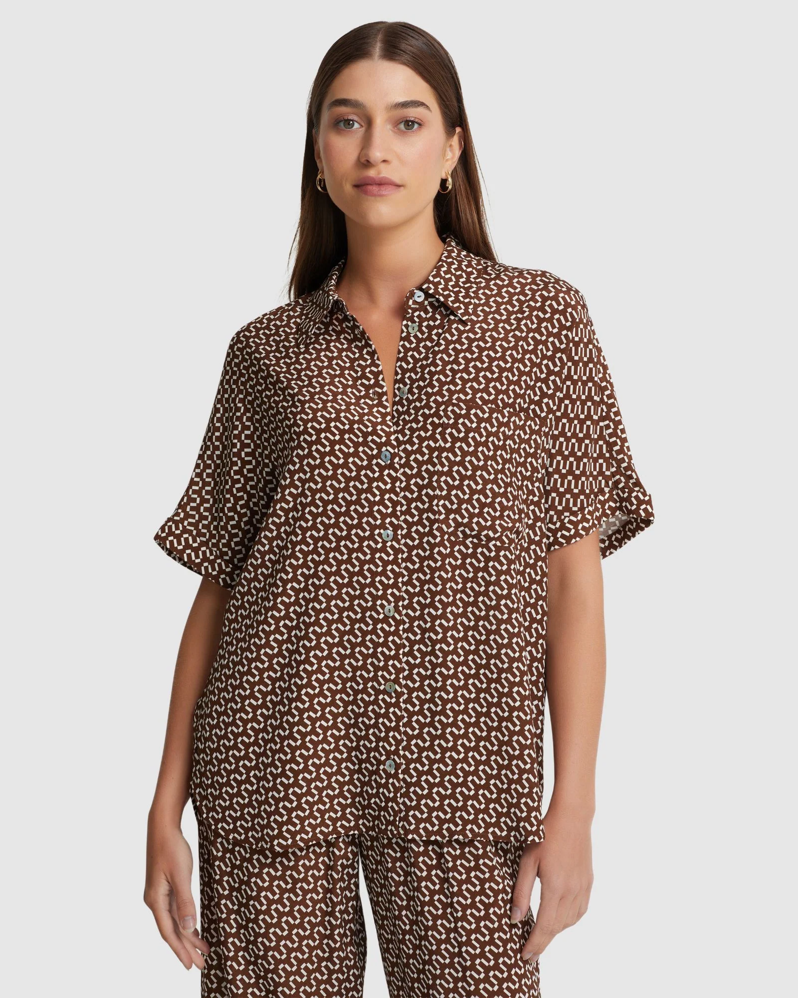 Jasmine Zigzag Short Sleeve Shirt - Image 5