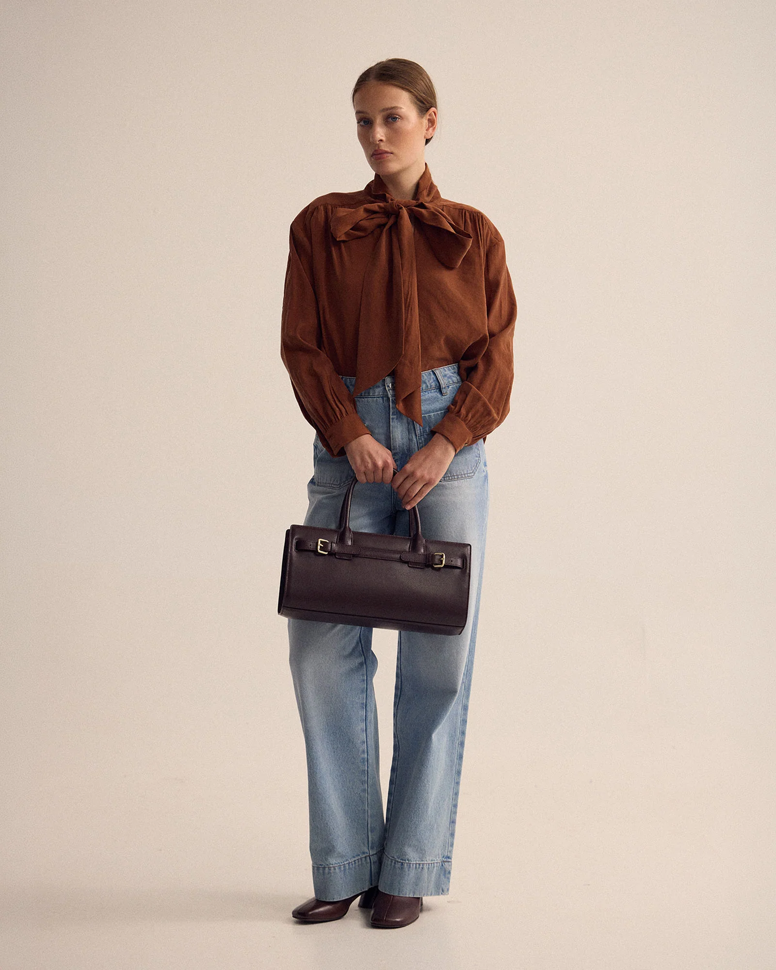Jenna Rayon Blend Scarf Neck Top - Image 2