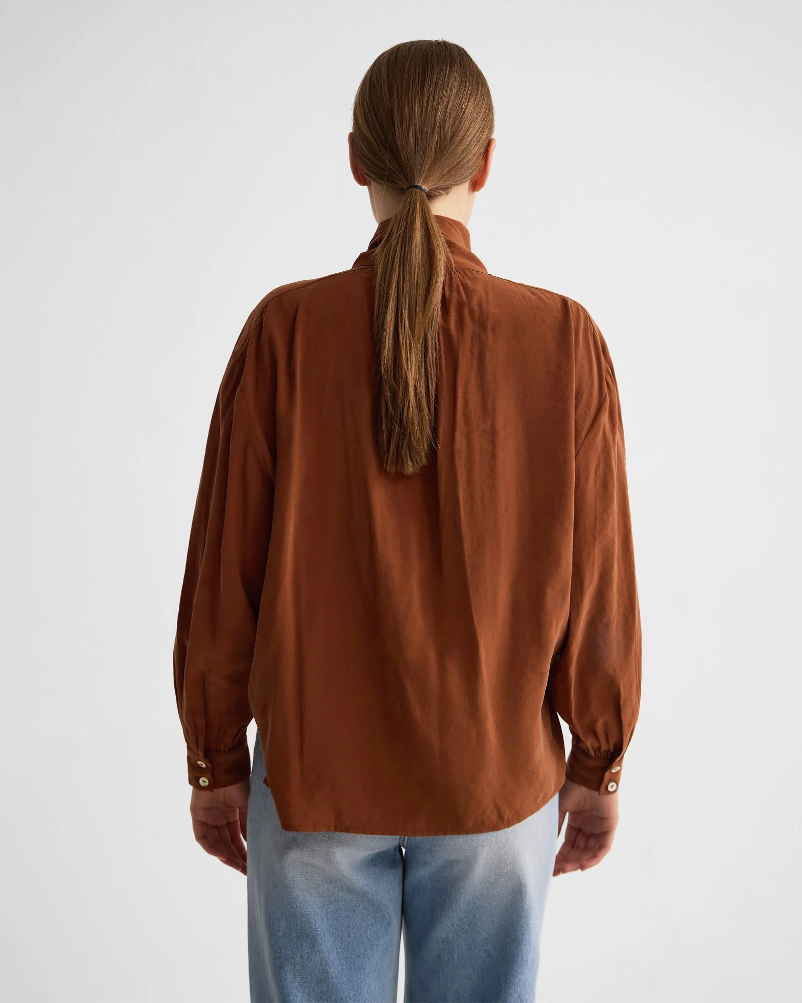 Jenna Rayon Blend Scarf Neck Top - Image 4