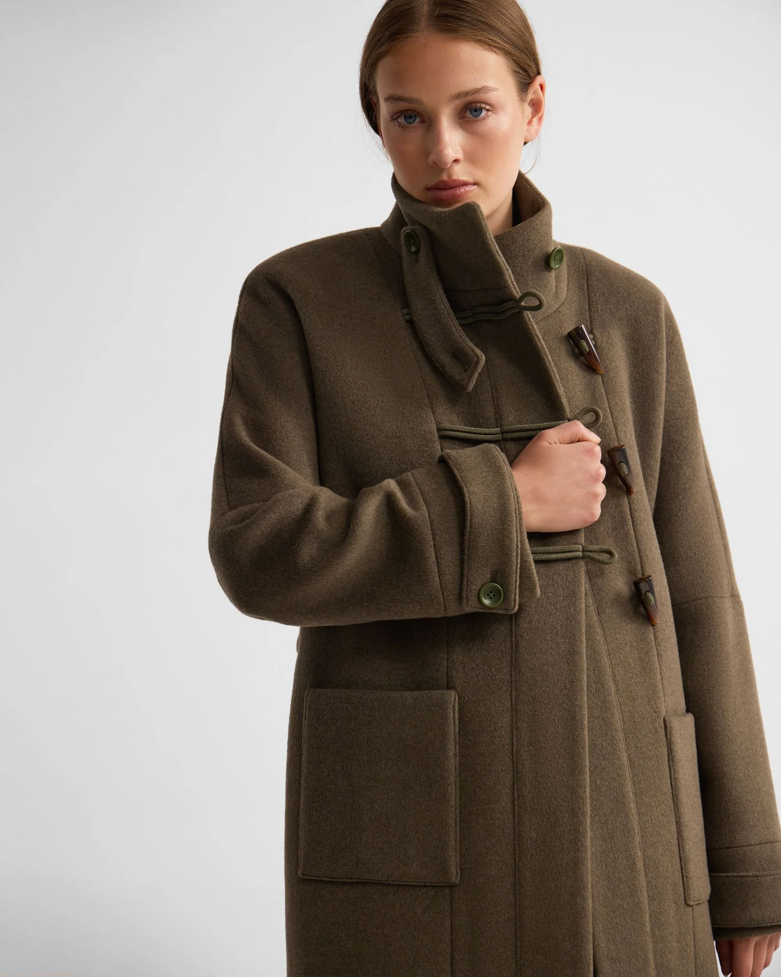 Kerry Funnel Collar Duffle Coat - Image 6