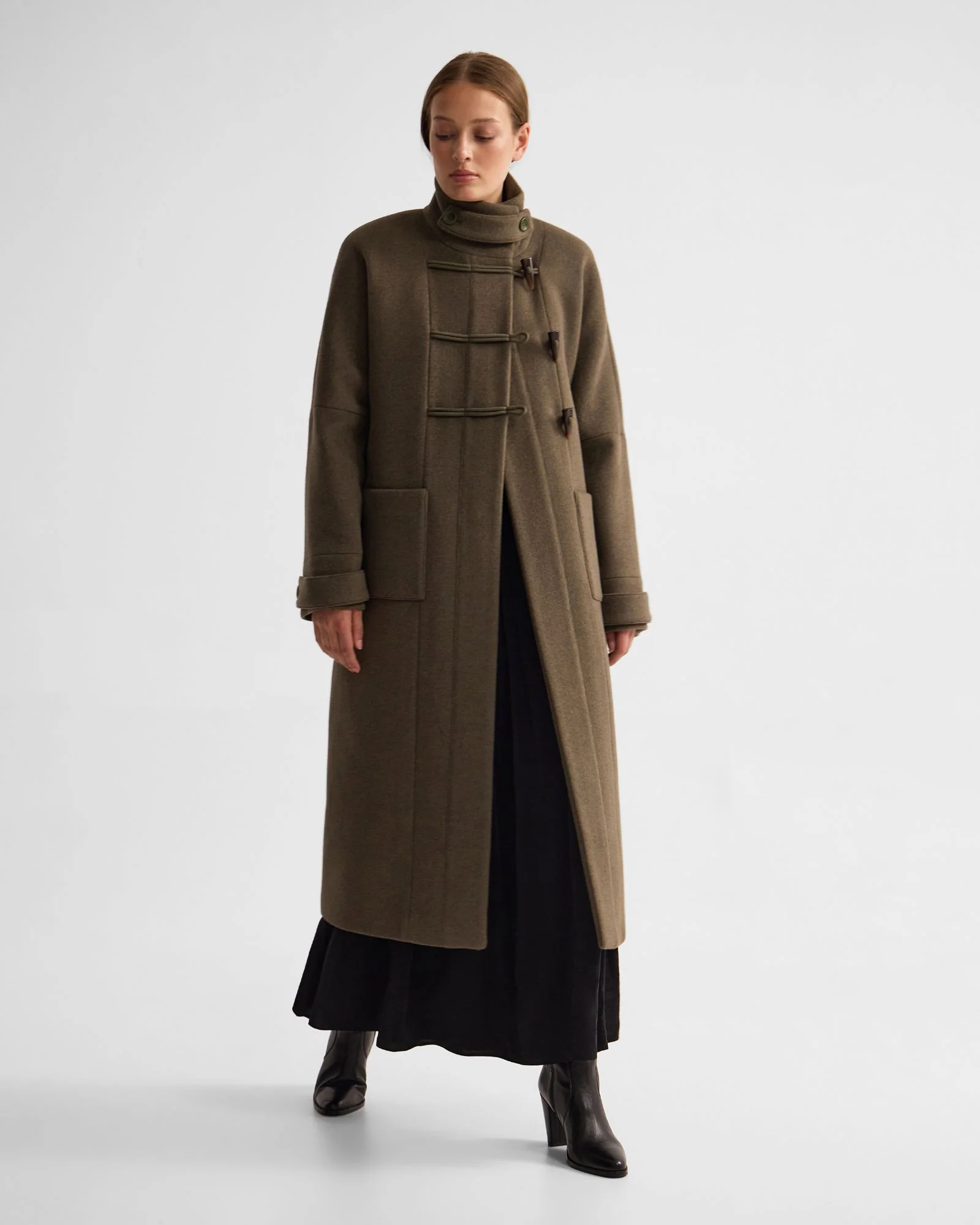 Kerry Funnel Collar Duffle Coat - Image 7