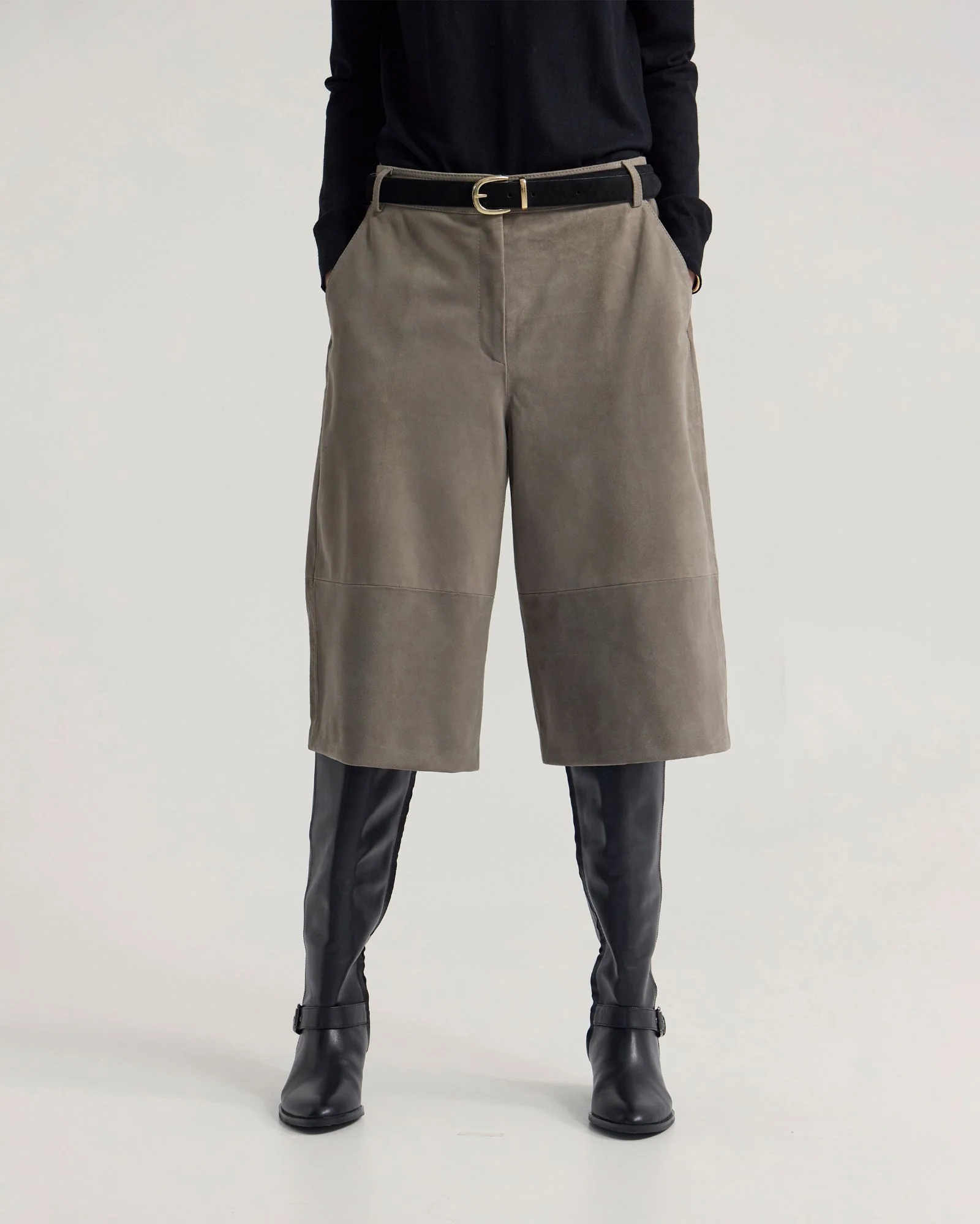 Kiera Suede Bermuda Shorts - Image 2