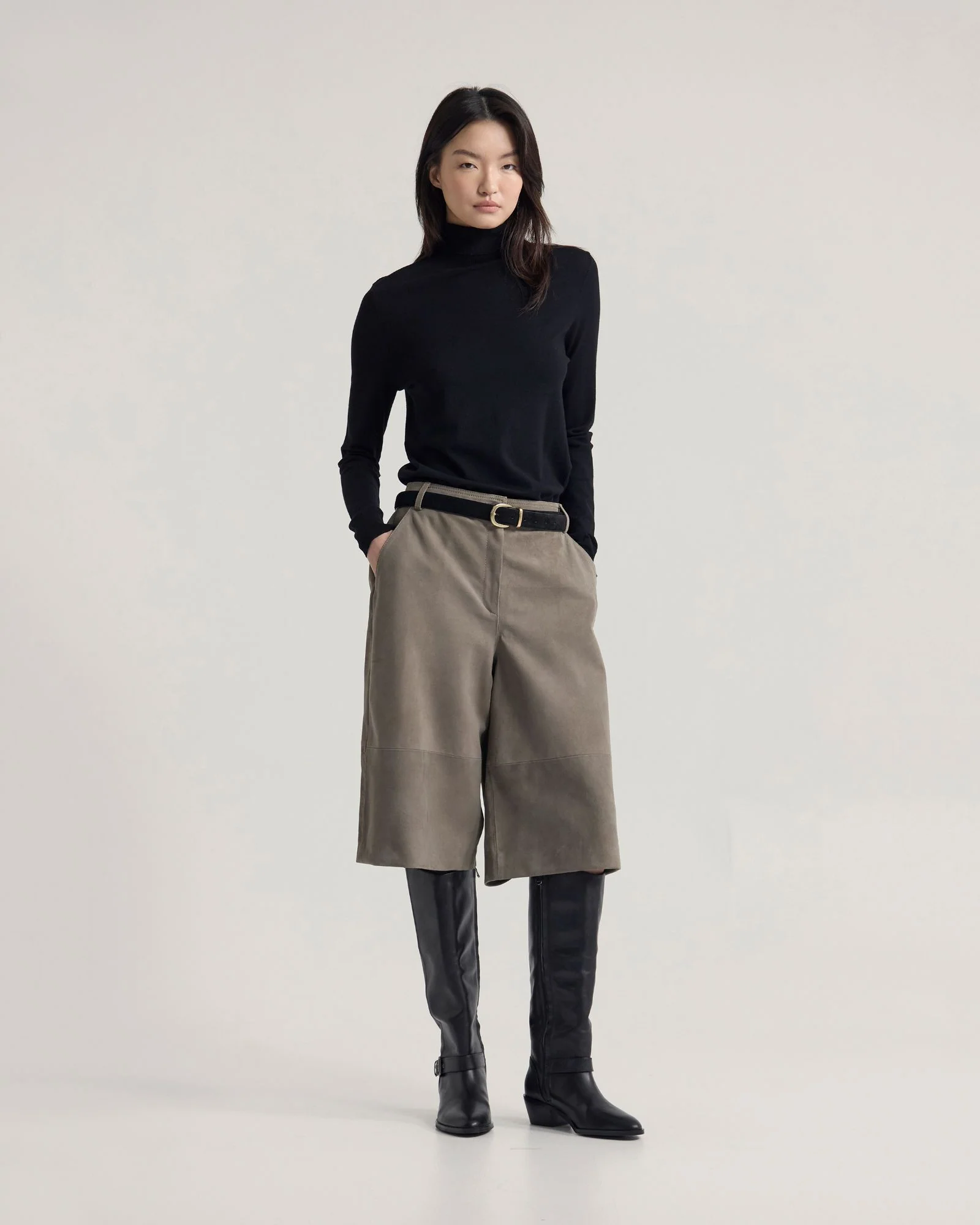 Kiera Suede Bermuda Shorts - Image 6