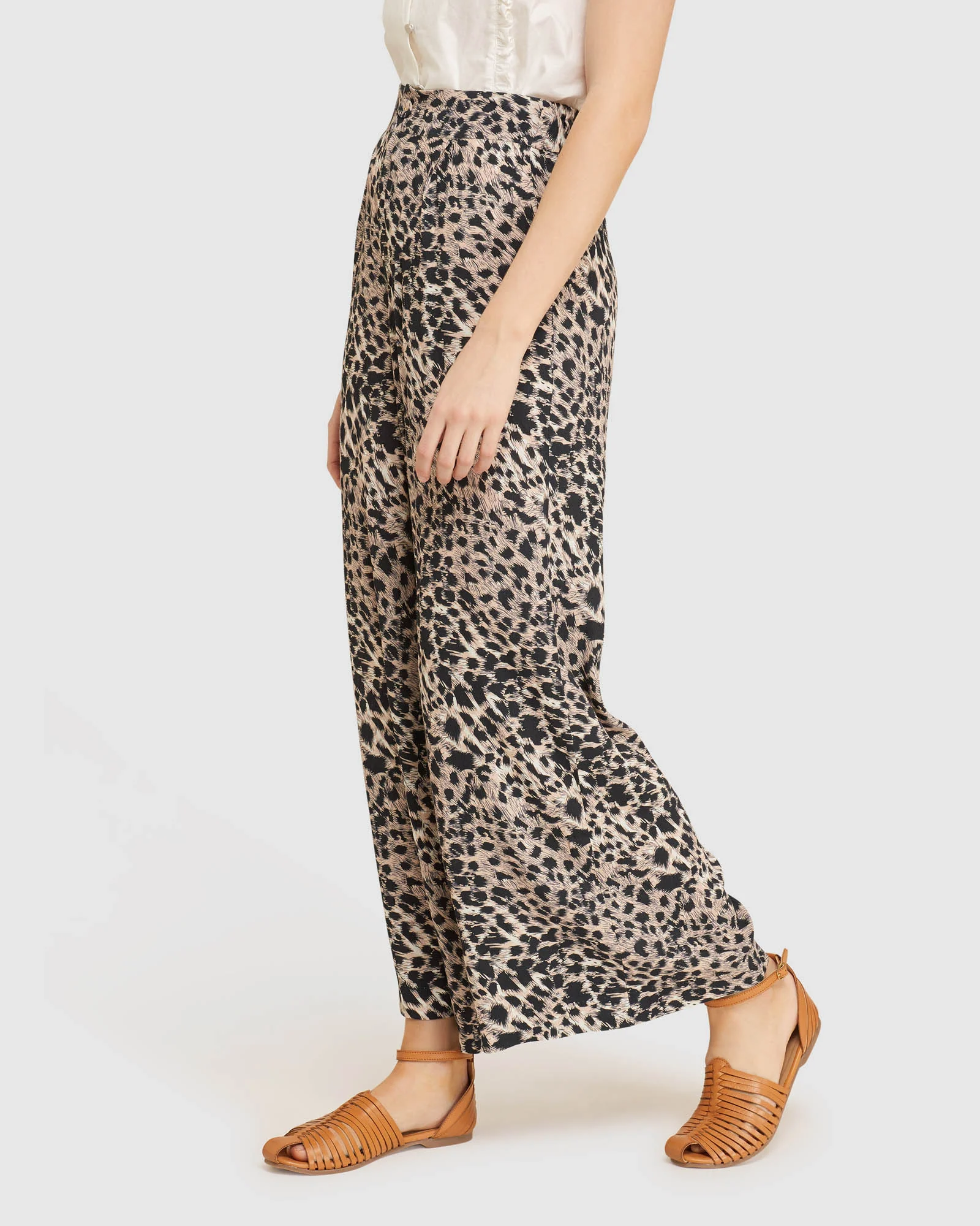 Kitty Wide Leg Animal Print Pants - Image 2
