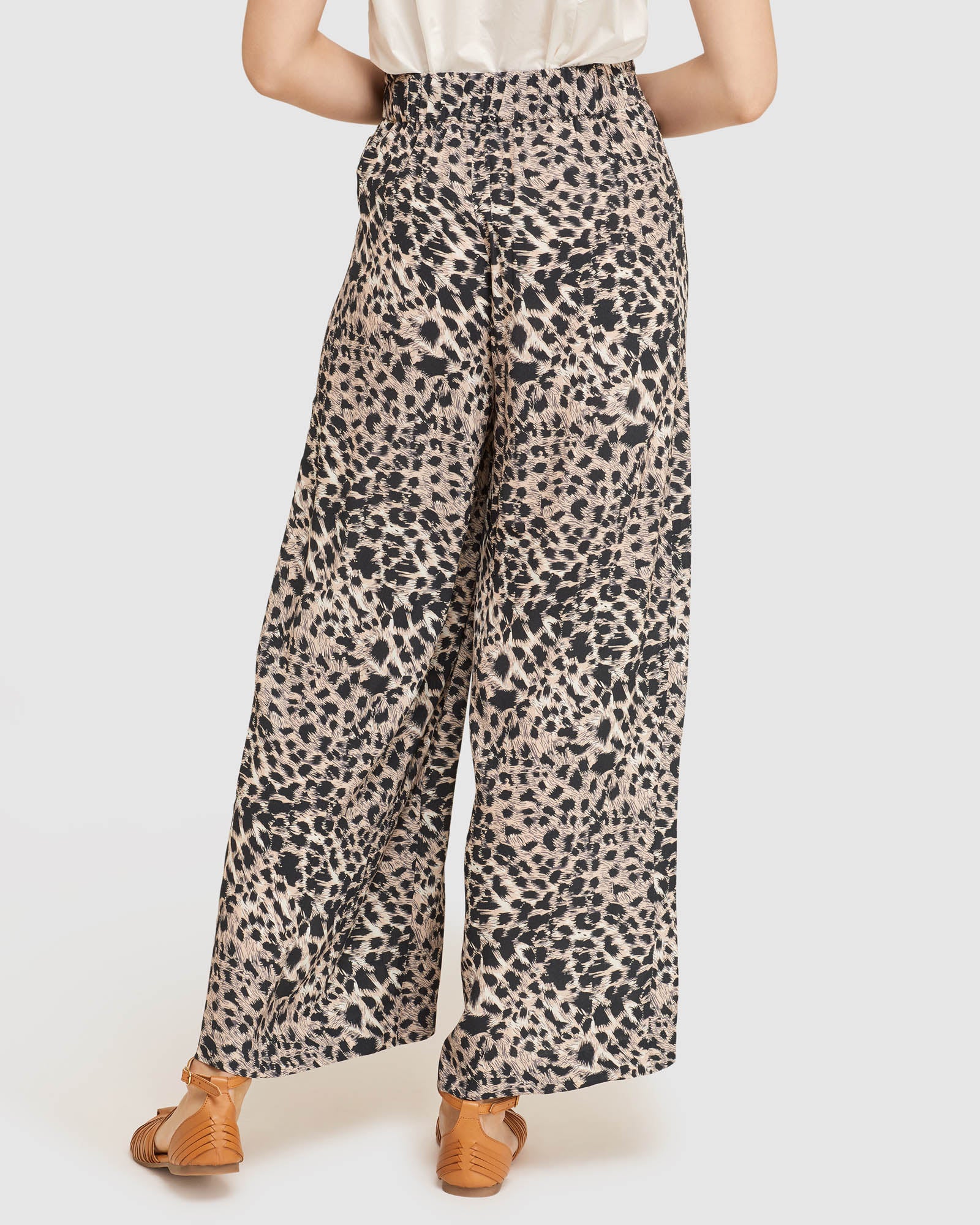 Kitty Wide Leg Animal Print Pants - Image 3