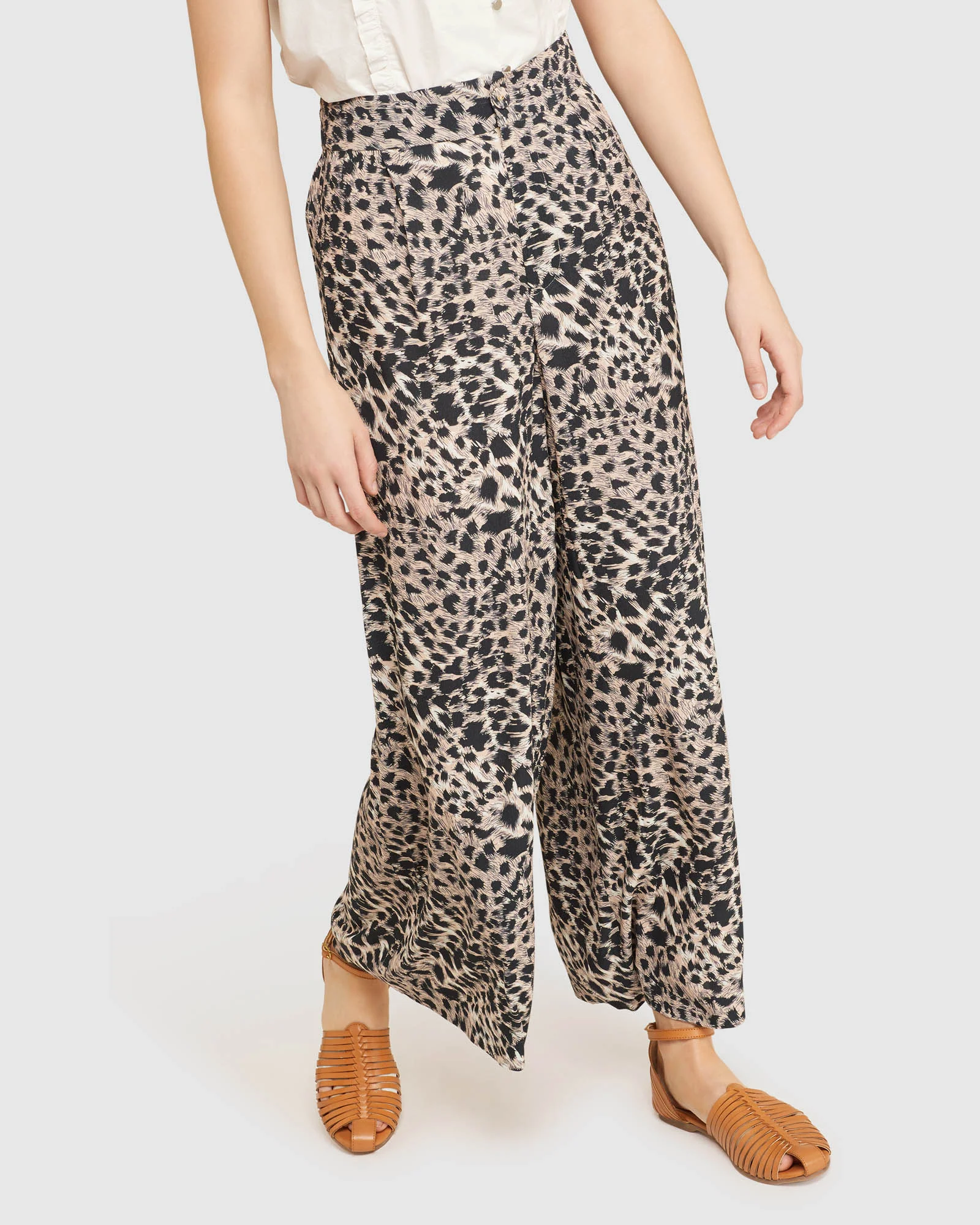Kitty Wide Leg Animal Print Pants - Image 4