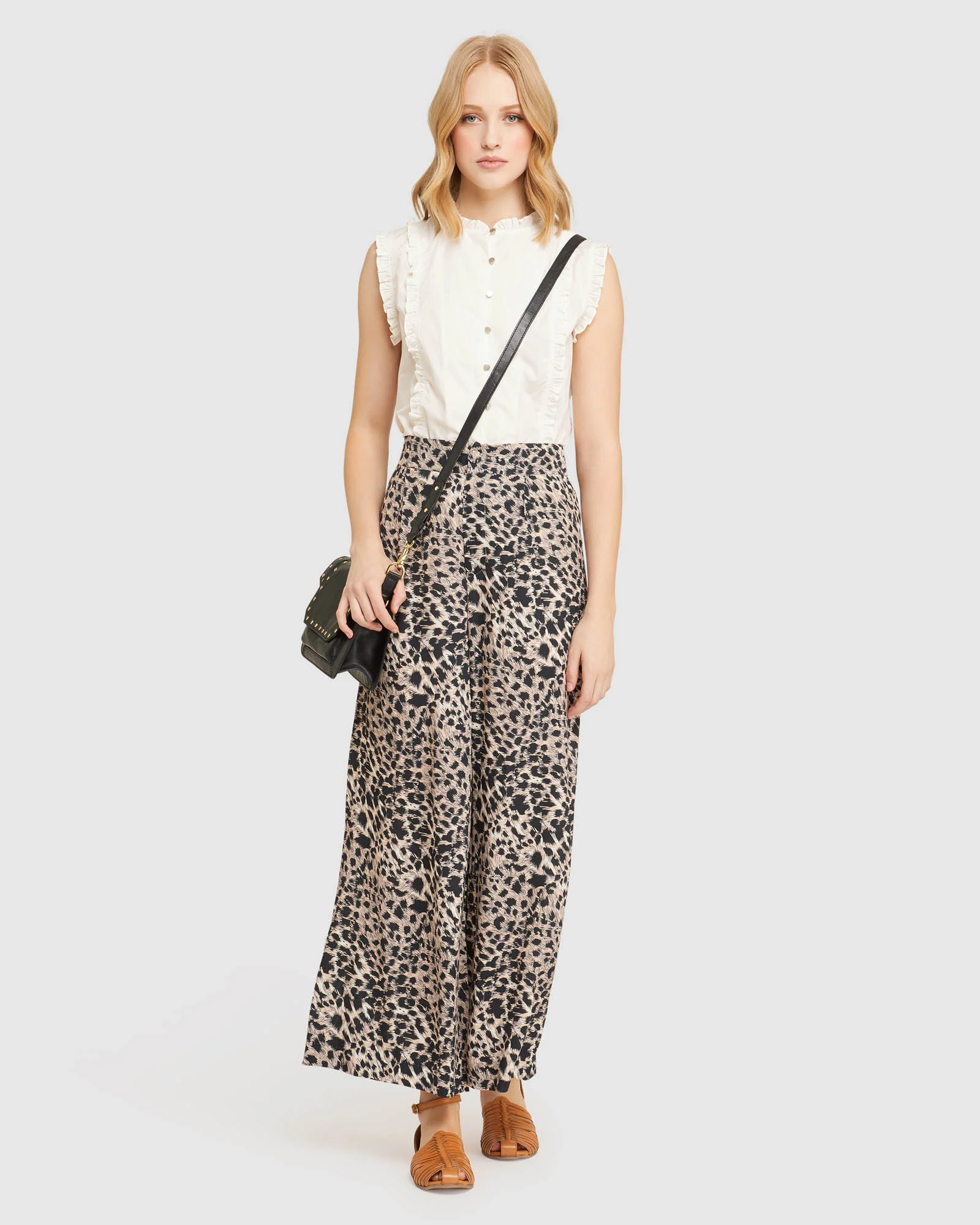 Kitty Wide Leg Animal Print Pants - Image 5