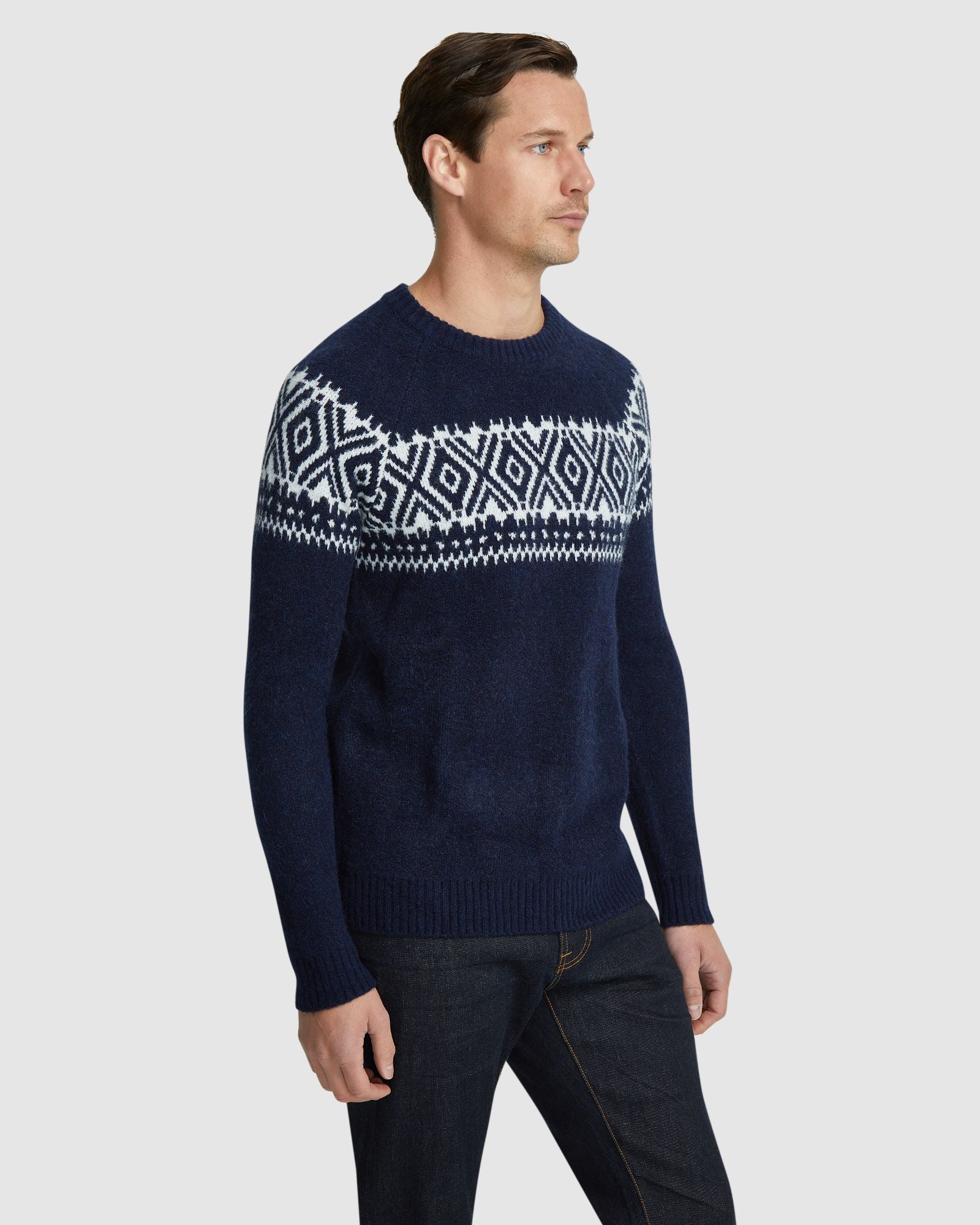 Lachie Pattern Crew Neck Knit Top - Image 2