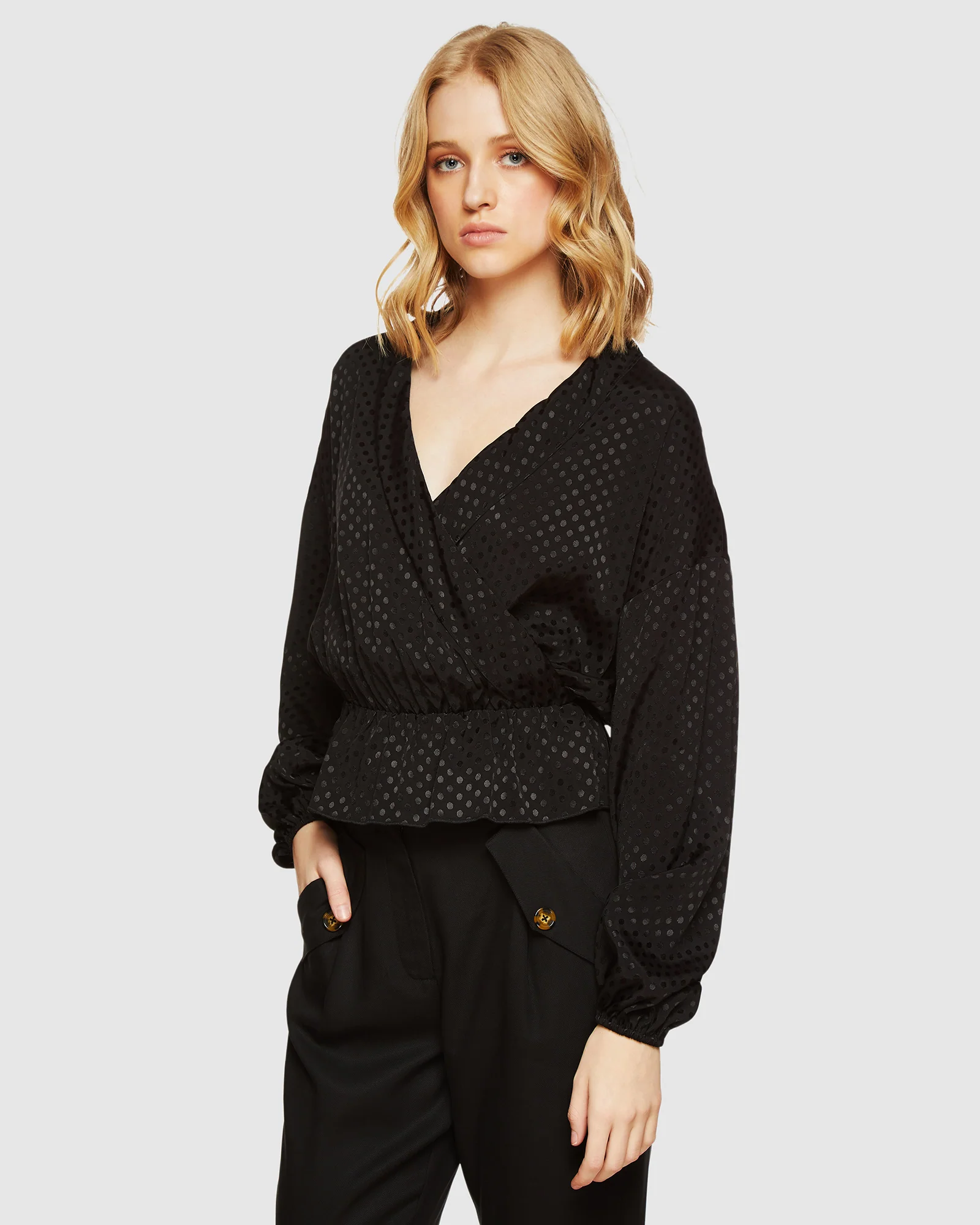 Lana Spot Wrap Front Top - Image 2