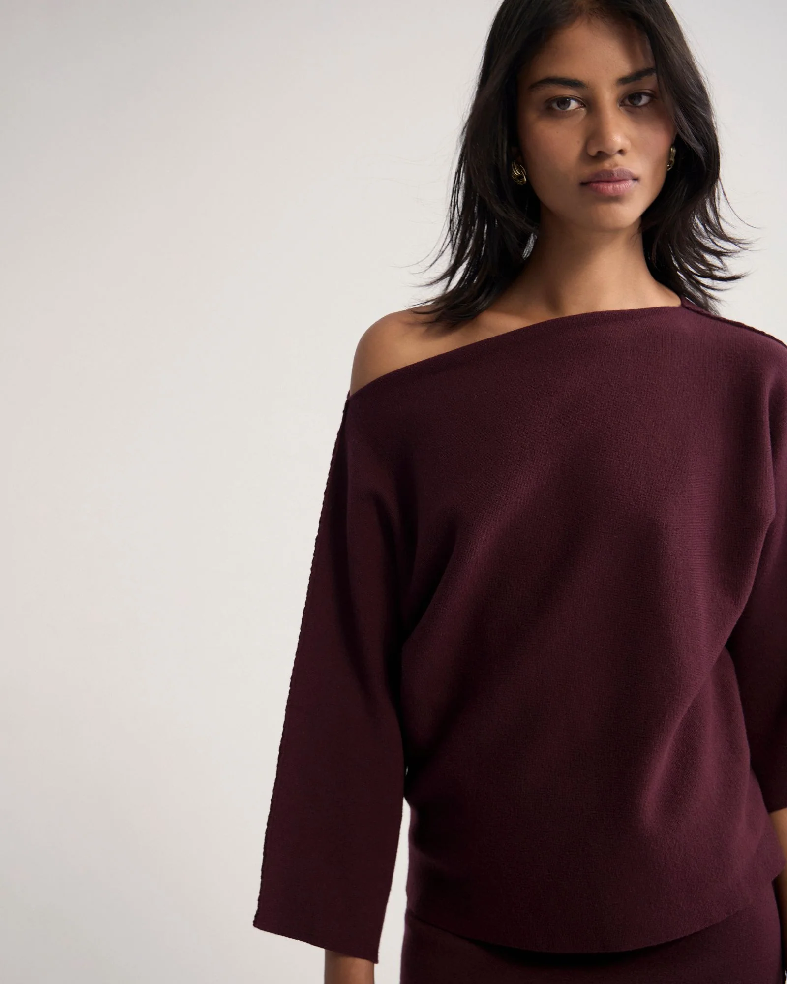 Laura Knitted Folded Collar Top - Image 4