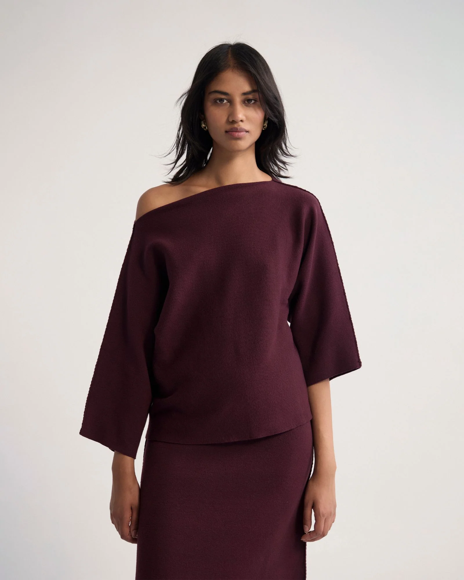 Laura Knitted Folded Collar Top - Image 5