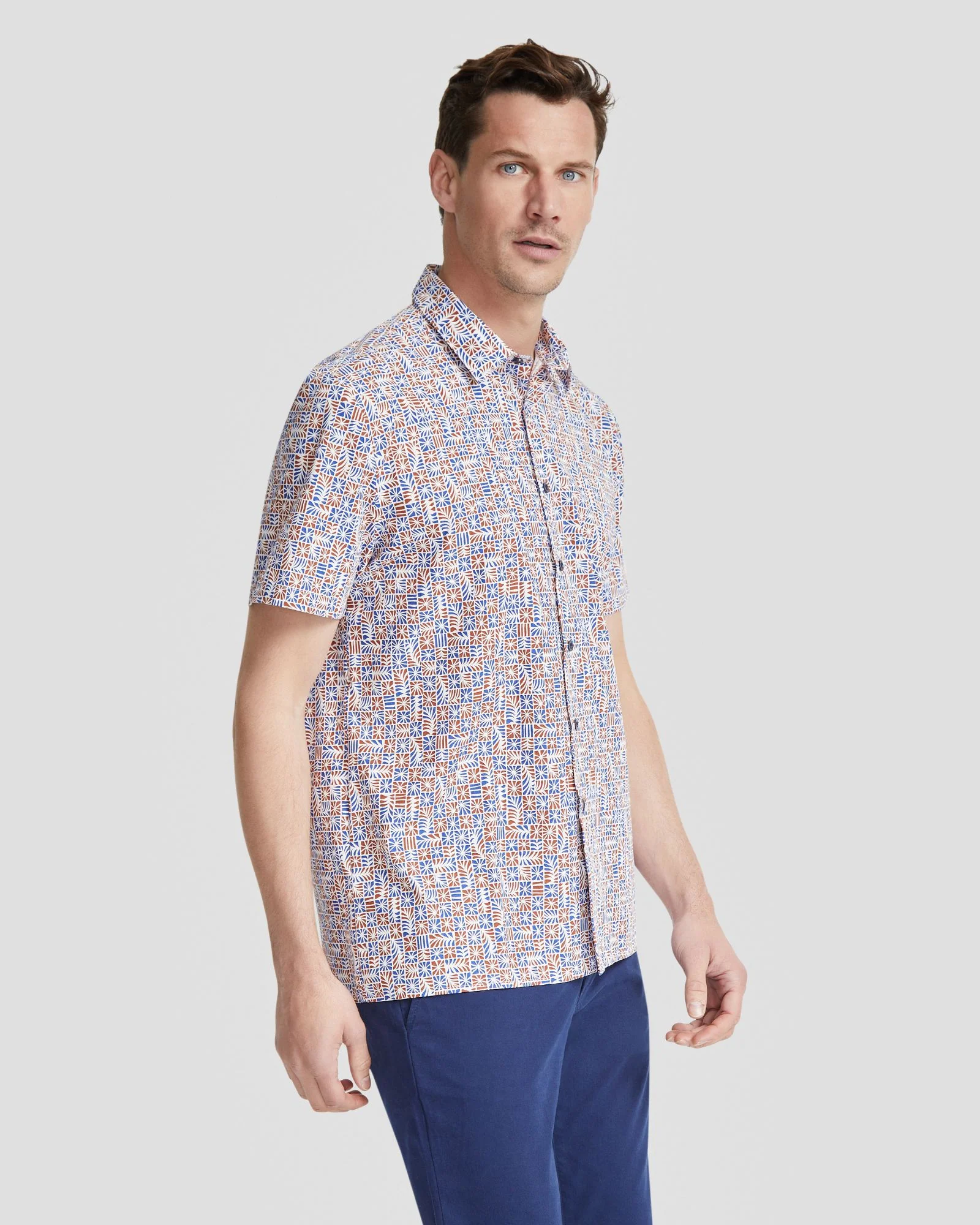 Leyton Geo Print Short Sleeve Shirt - Image 2