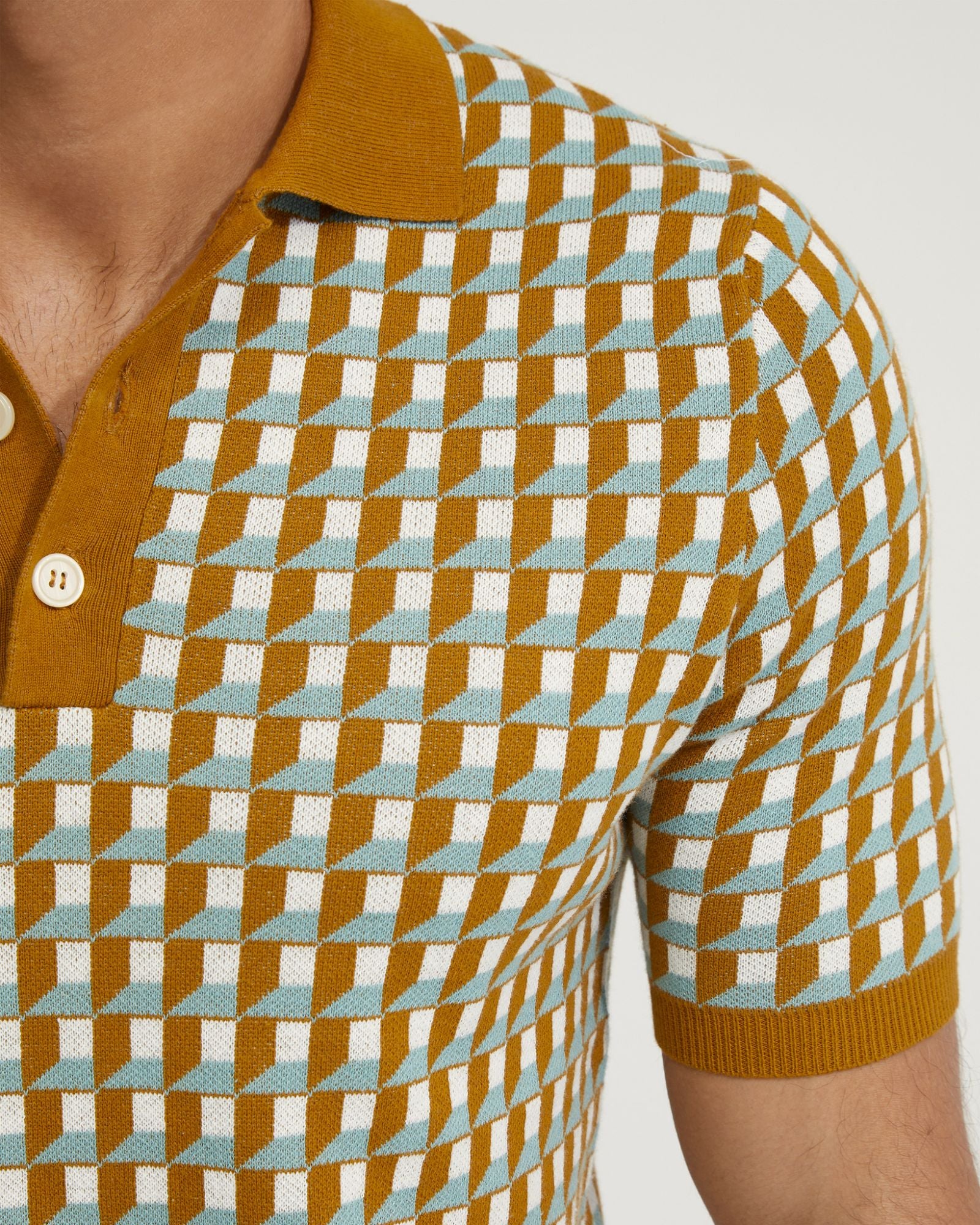 Louis Jacquard Knitted Polo - Image 12