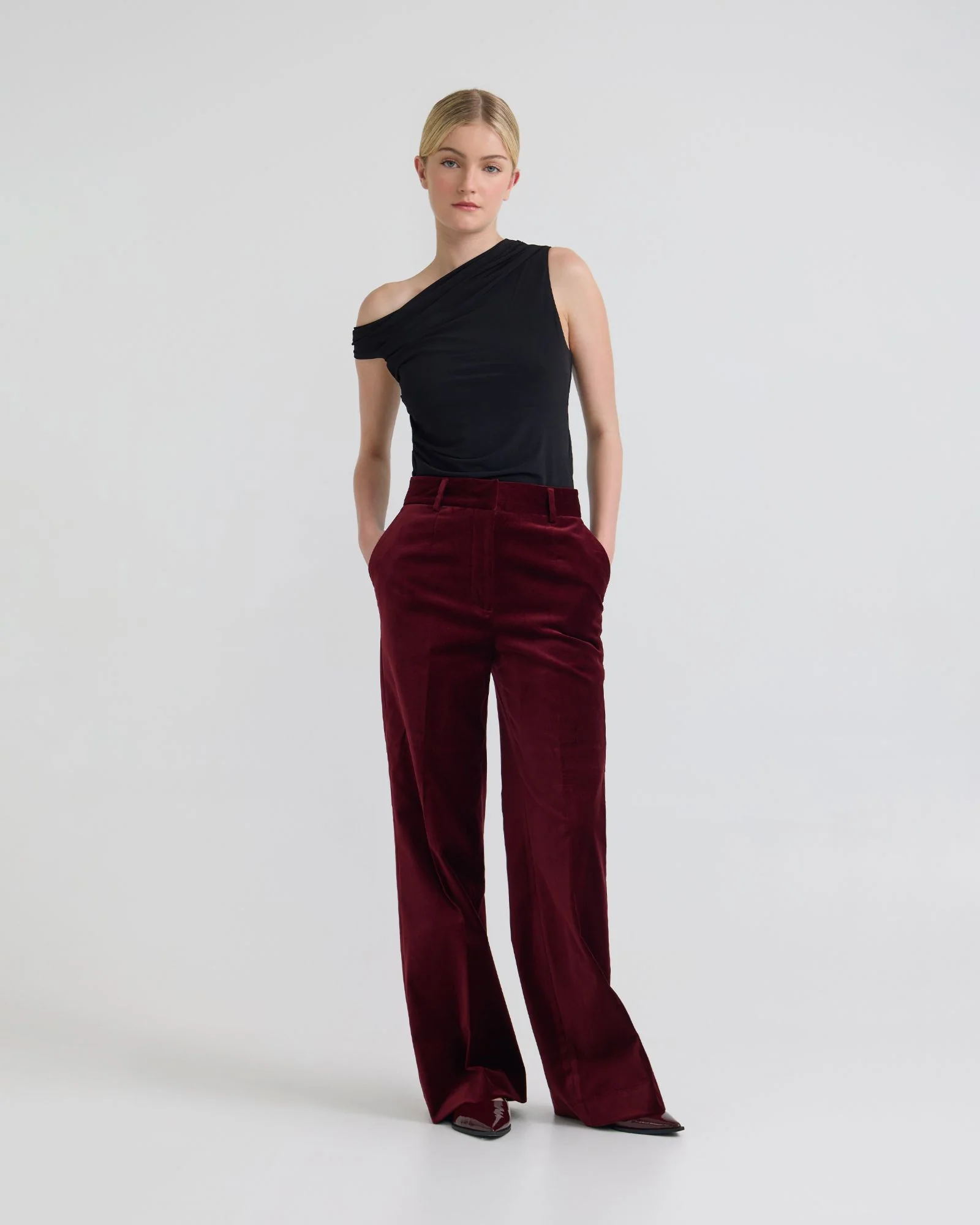 Lydia Stretch Velvet Pants - Image 14