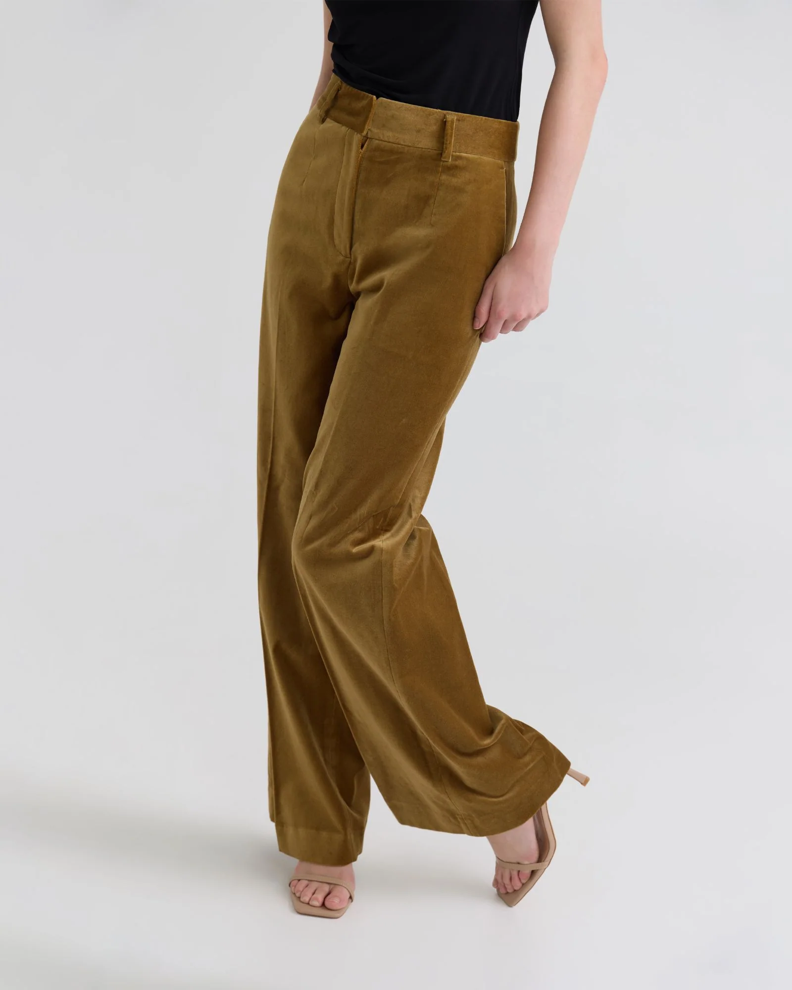 Lydia Stretch Velvet Pants - Image 4
