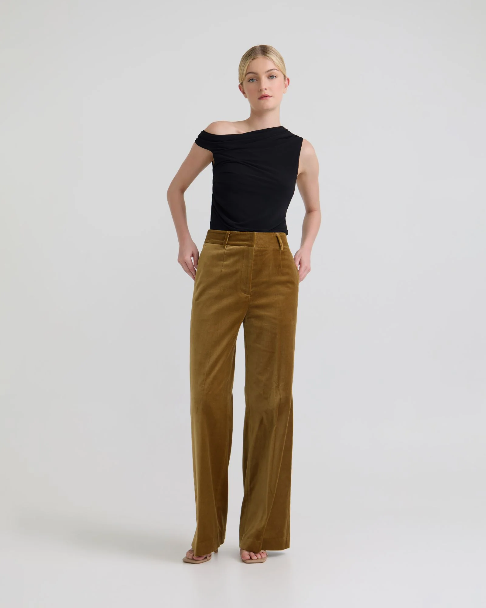 Lydia Stretch Velvet Pants - Image 7