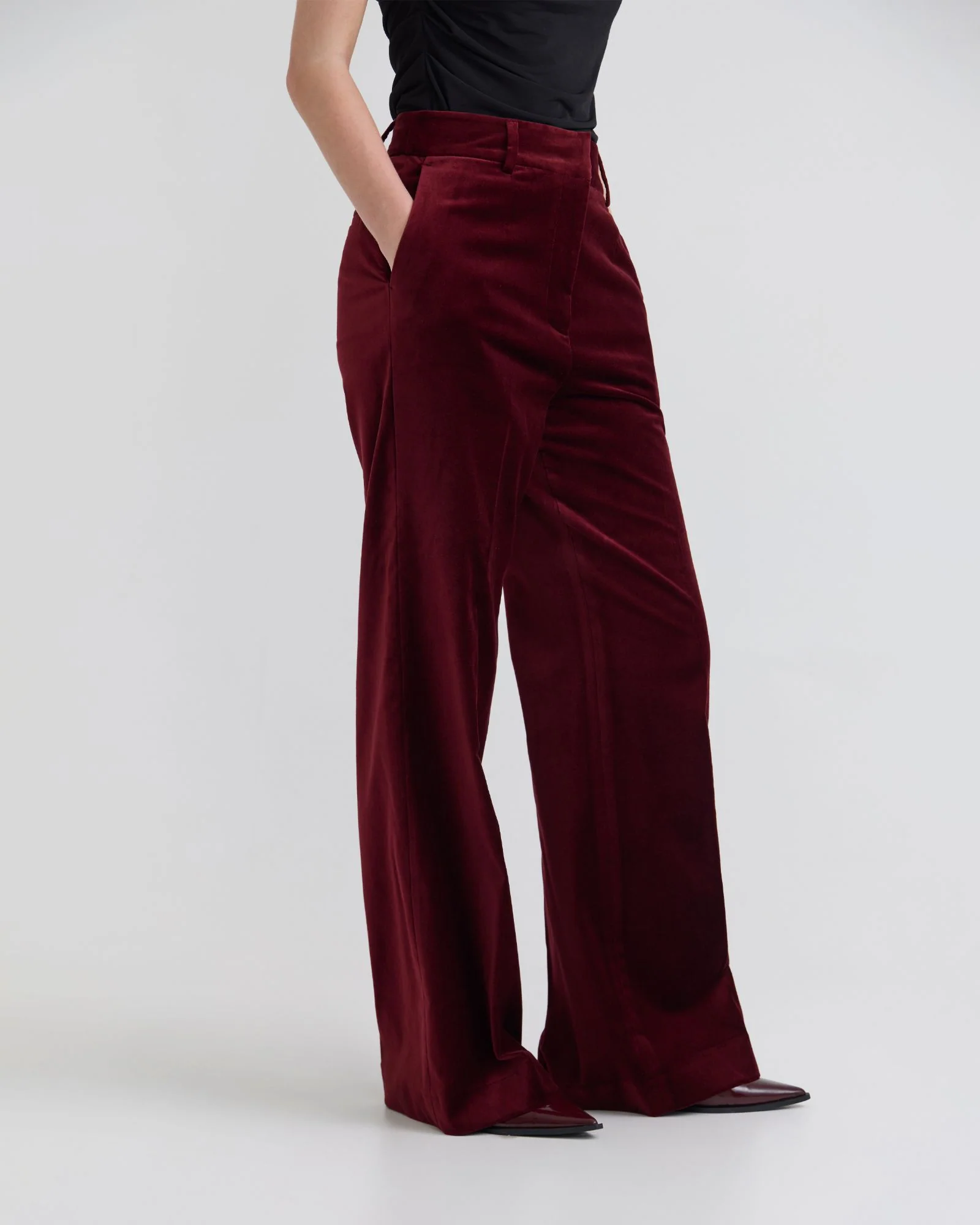 Lydia Stretch Velvet Pants - Image 9