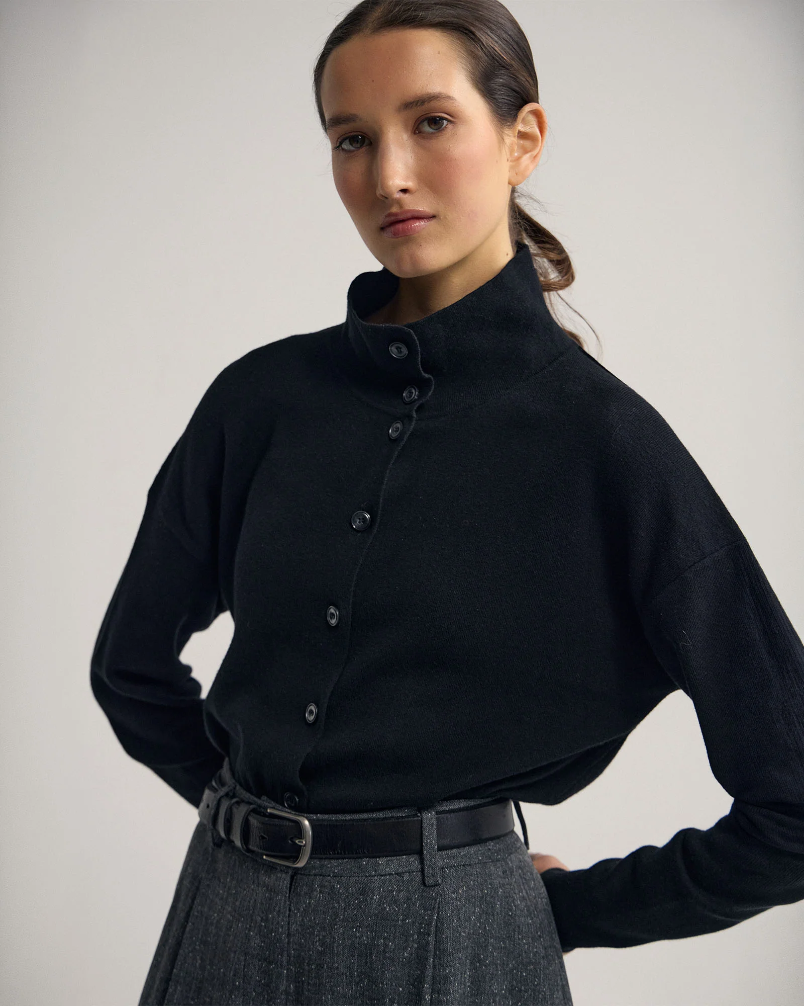 Maddison Funnel Collar Cardigan - Image 9