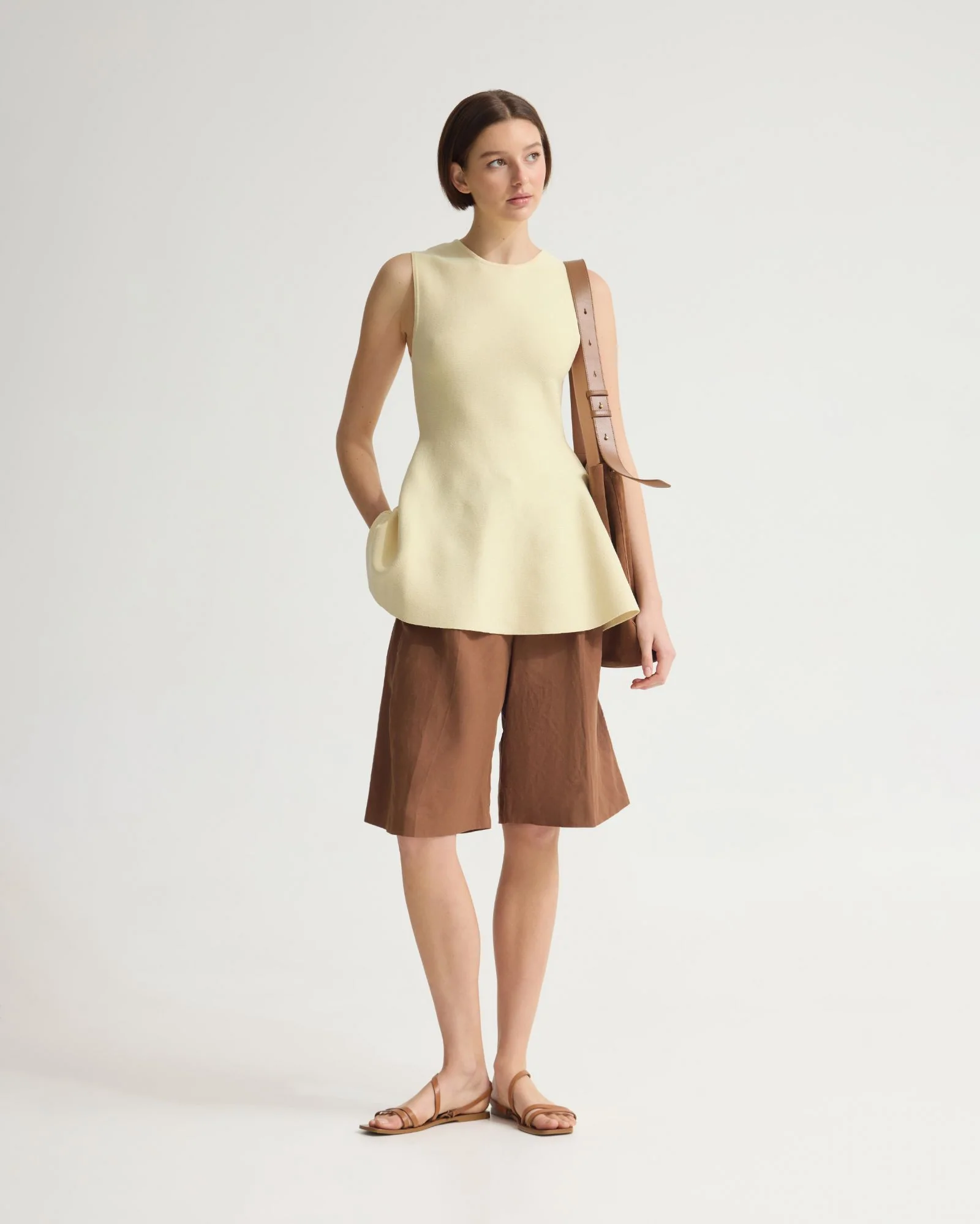 Margot Knitted Peplum Top