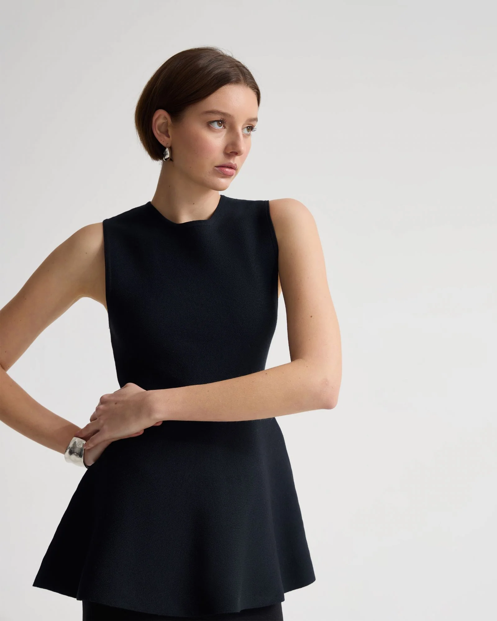 Margot Knitted Peplum Top - Image 10
