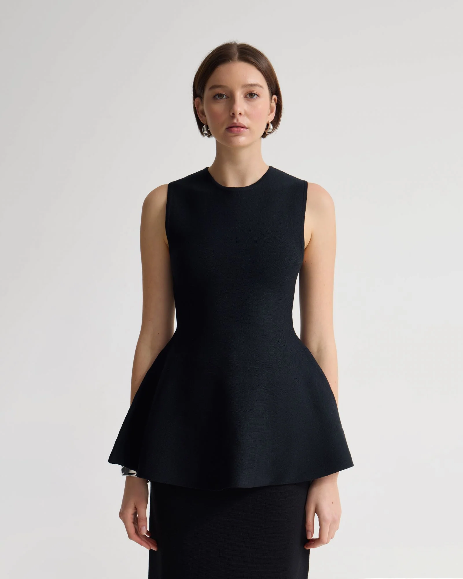 Margot Knitted Peplum Top - Image 11