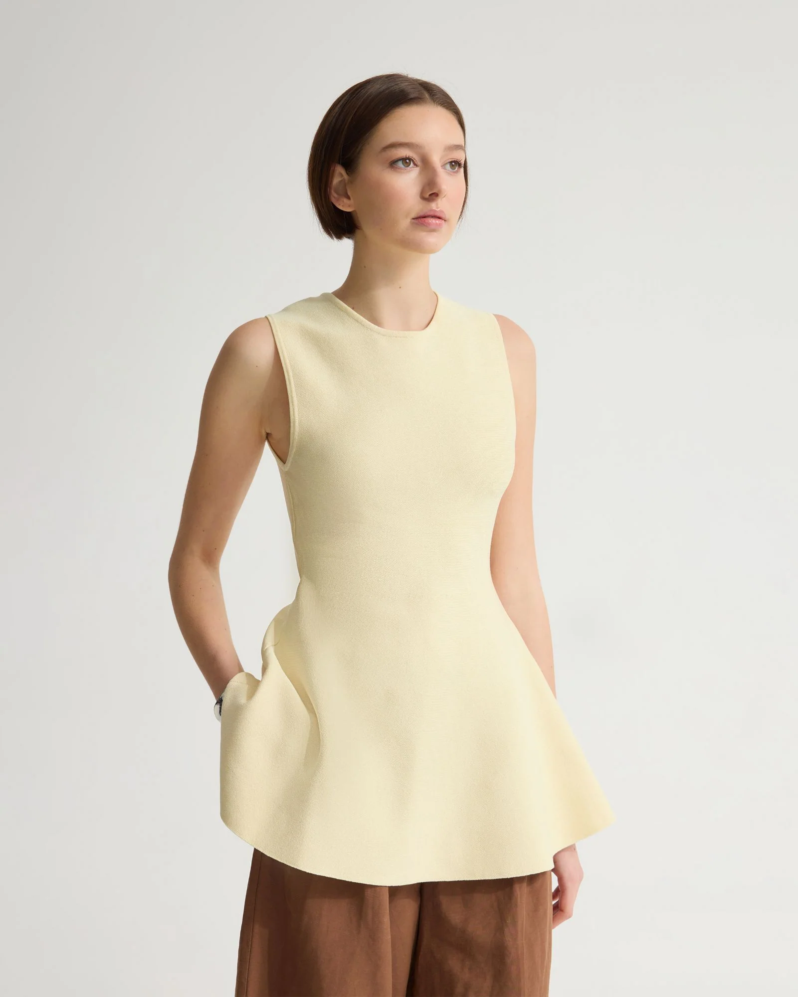 Margot Knitted Peplum Top - Image 2