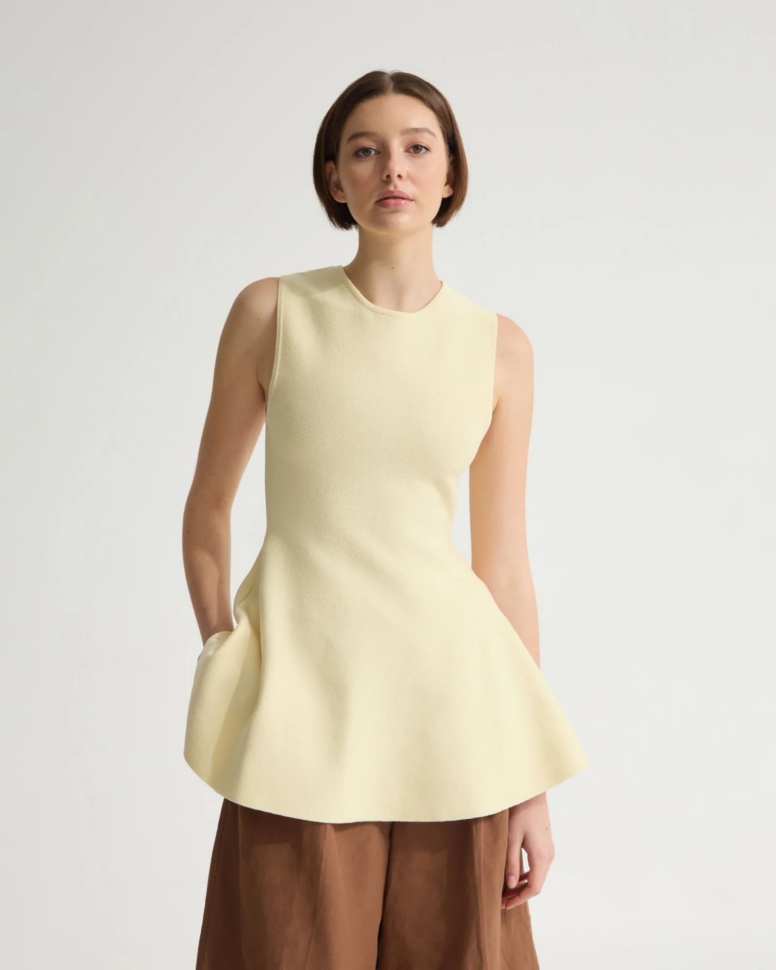 Margot Knitted Peplum Top - Image 5