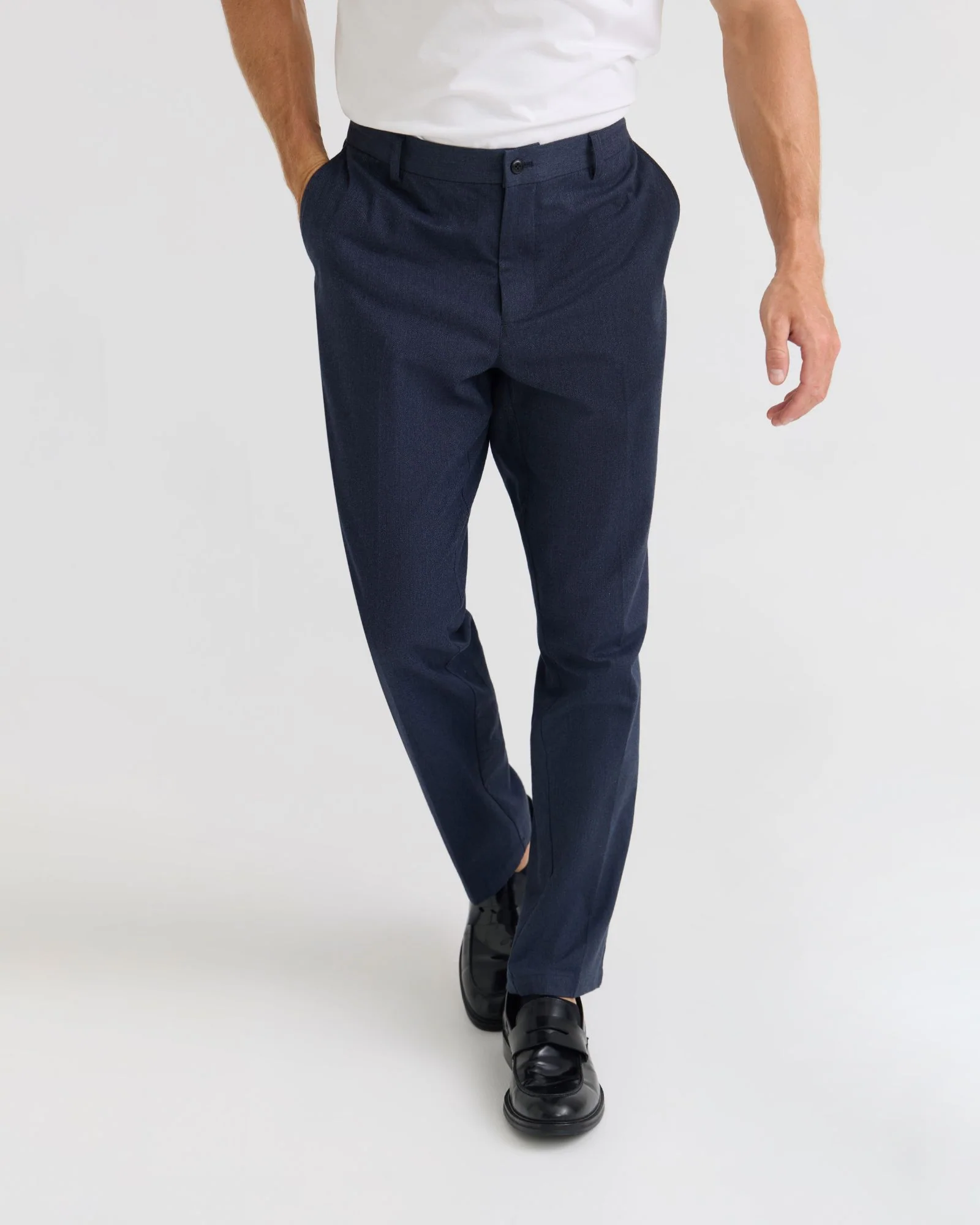 Marlo Herringbone Cotton Trousers - Image 4