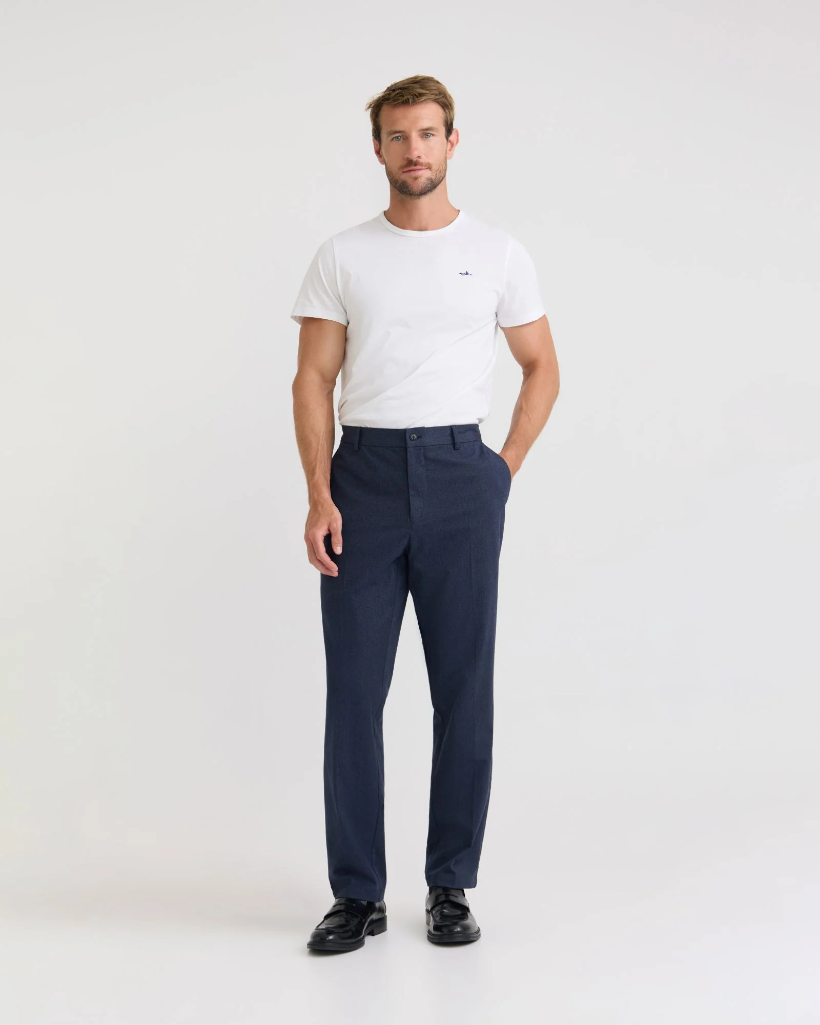 Marlo Herringbone Cotton Trousers - Image 7