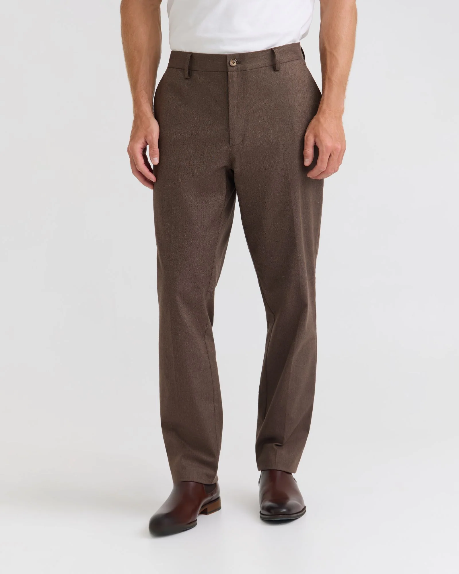 Marlo Herringbone Cotton Trousers - Image 8