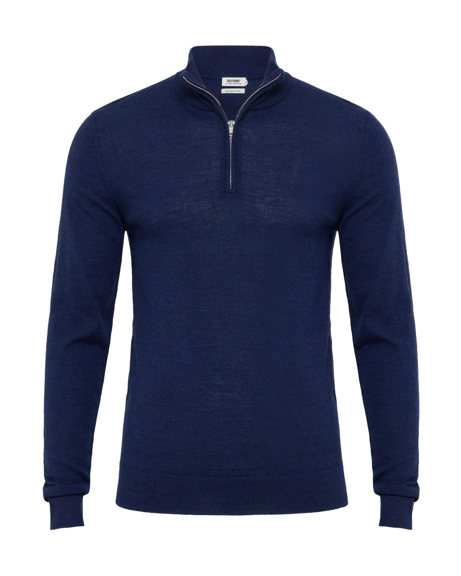 Merino Zip-Neck Wool Pullover