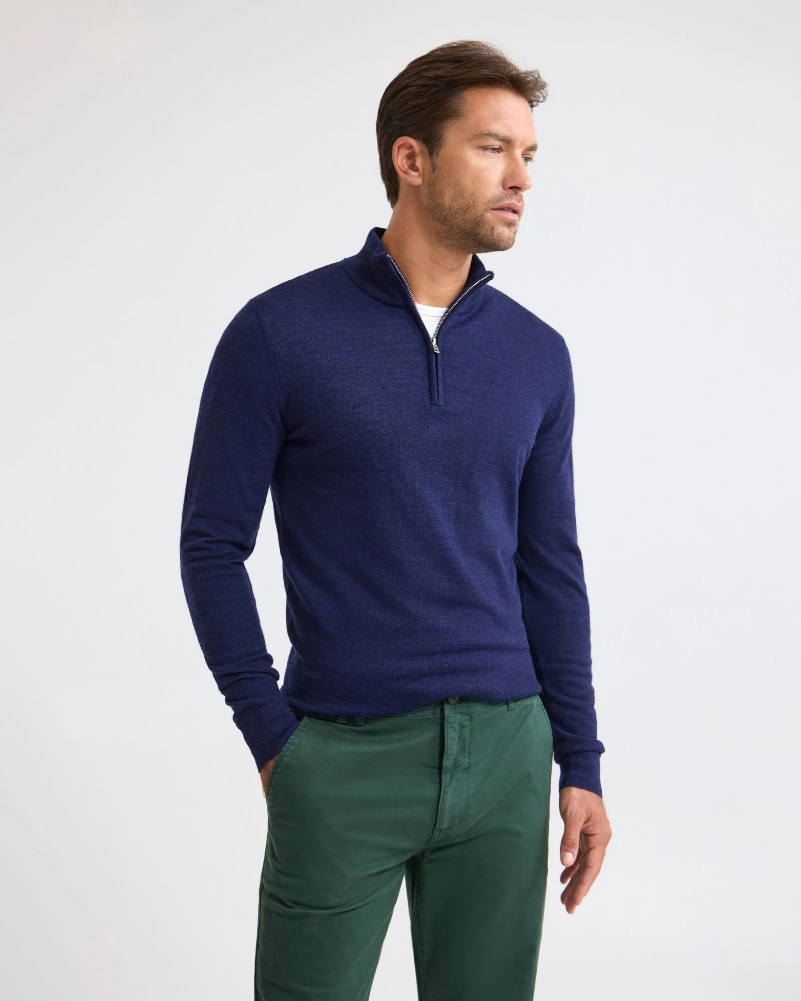 Merino Zip-Neck Wool Pullover - Image 3