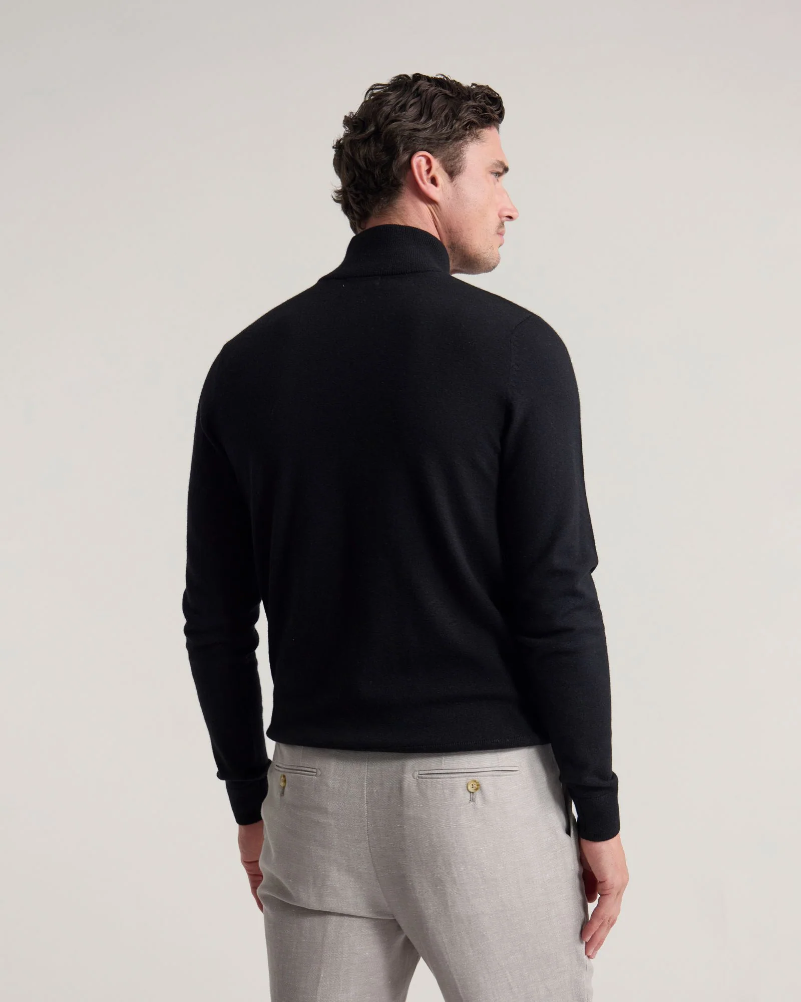 Merino Zip-Neck Wool Pullover - Image 40