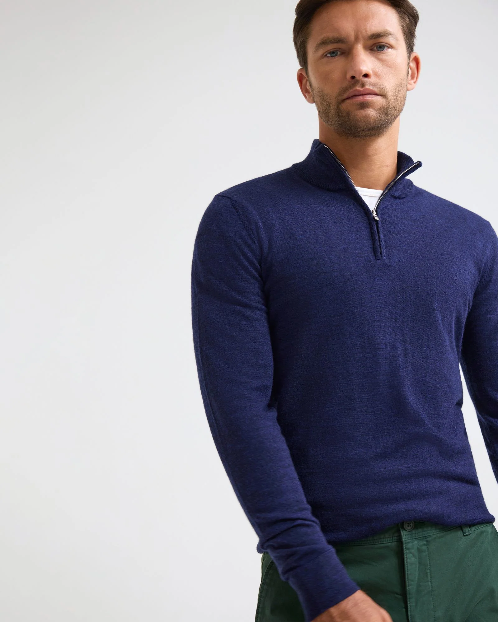 Merino Zip-Neck Wool Pullover - Image 5
