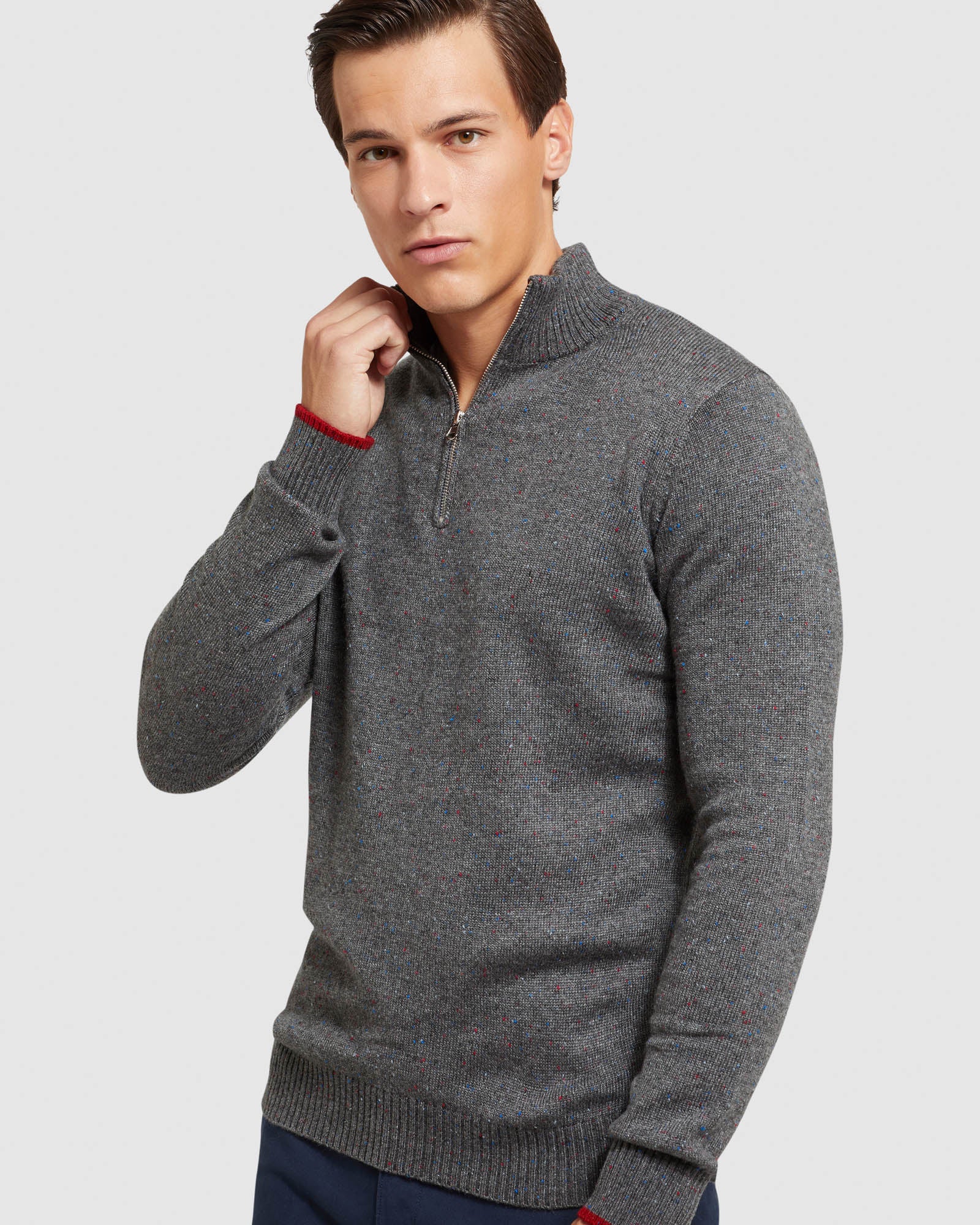 Micky Donegal Zip Collar Knit - Image 10