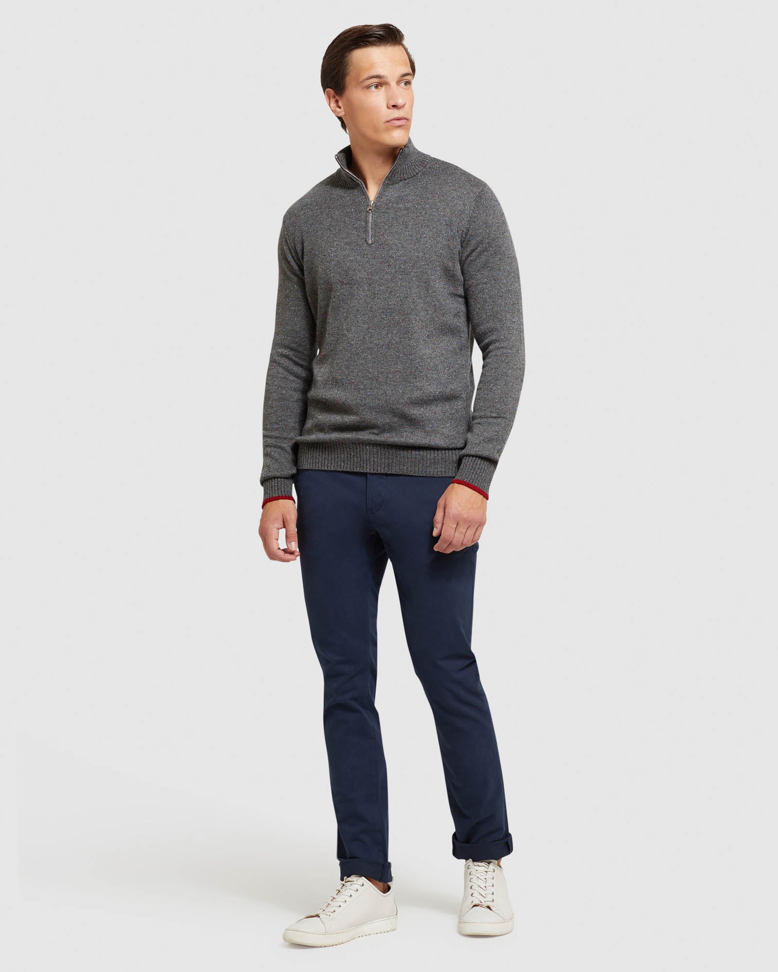 Micky Donegal Zip Collar Knit - Image 11