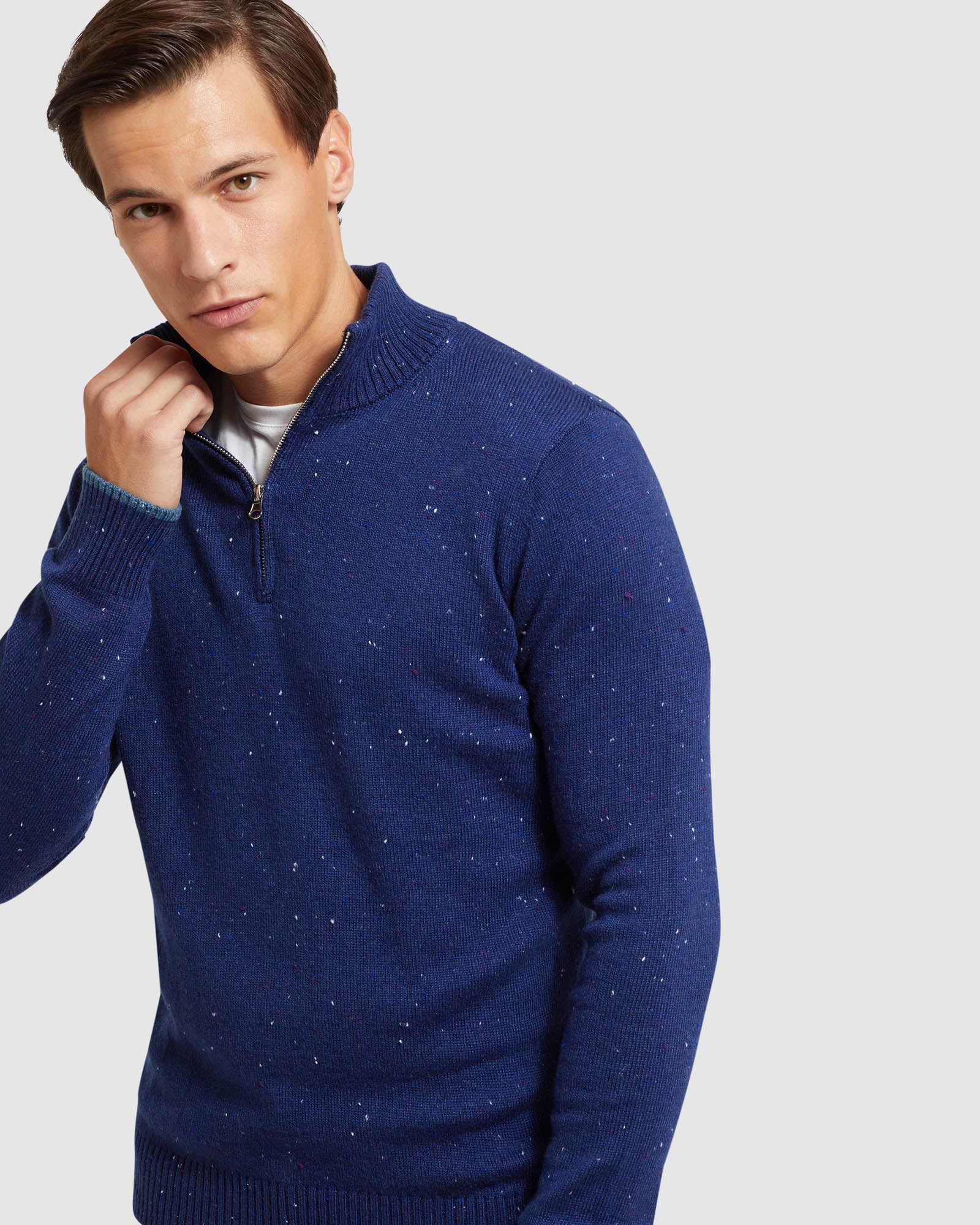 Micky Donegal Zip Collar Knit - Image 4