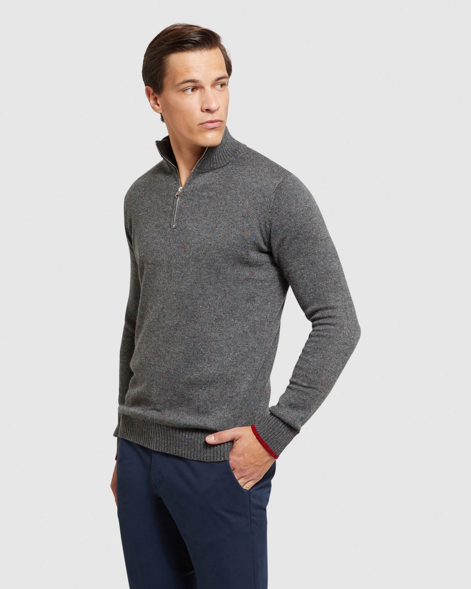 Micky Donegal Zip Collar Knit - Image 8