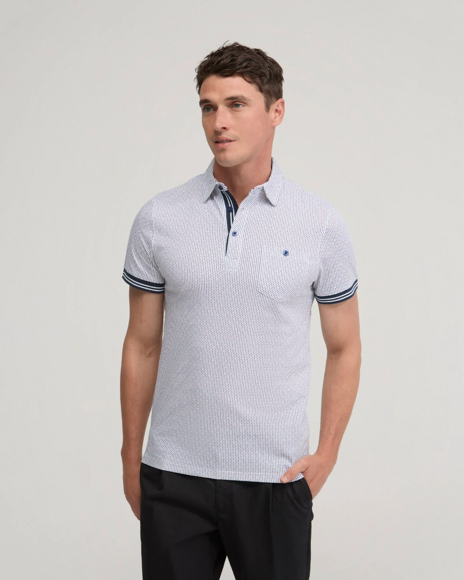 Milo Cotton Jersey Printed Polo - Image 8